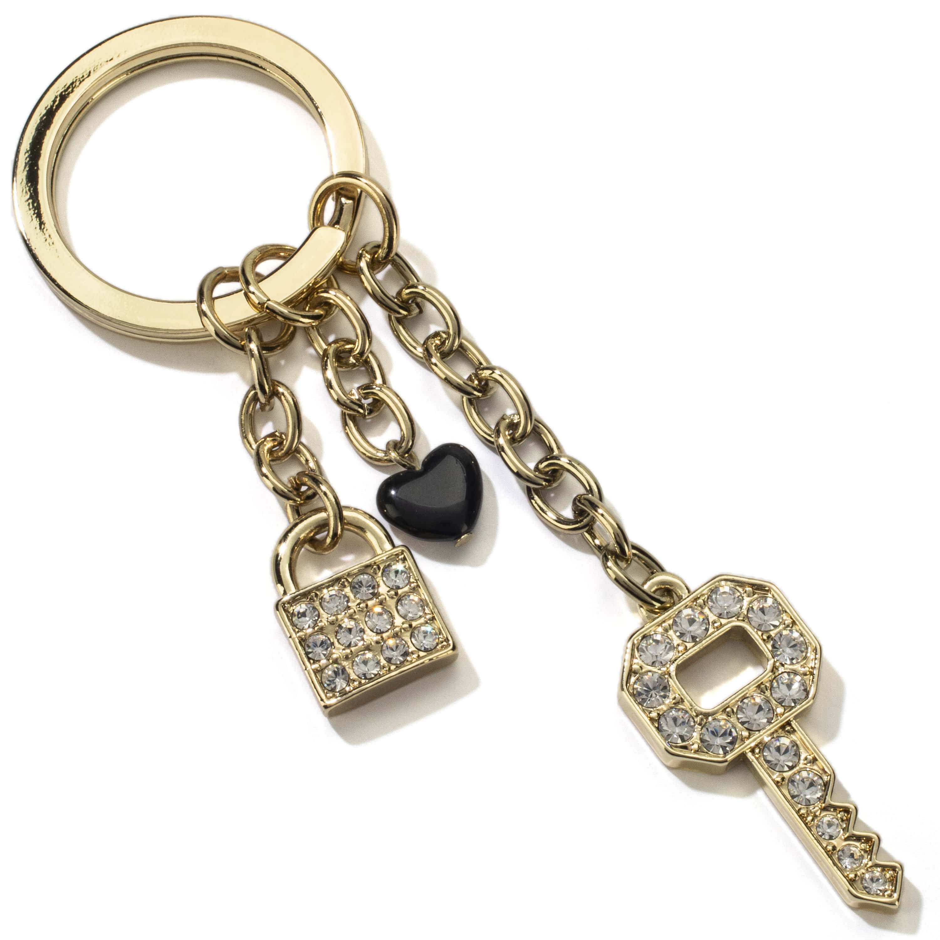 Kalifano Crystal Keychains Key with Lock Keychain made with Swarovski Crystals SKC-185