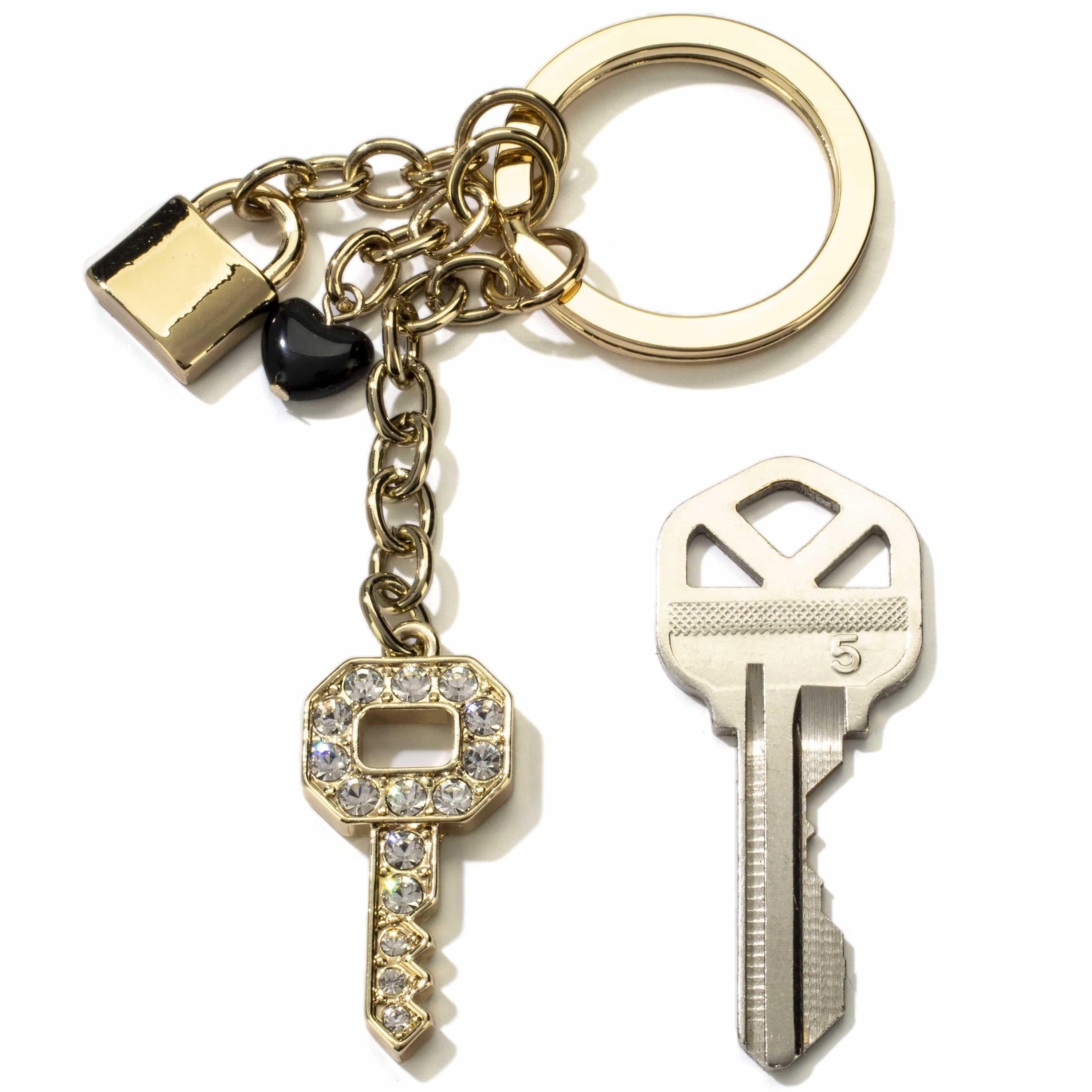 Kalifano Crystal Keychains Key with Lock Keychain made with Swarovski Crystals SKC-185