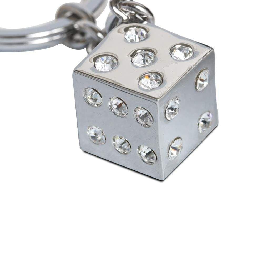 Kalifano Crystal Keychains Las Vegas Dice Keychain made with Swarovski Crystals SKC-007