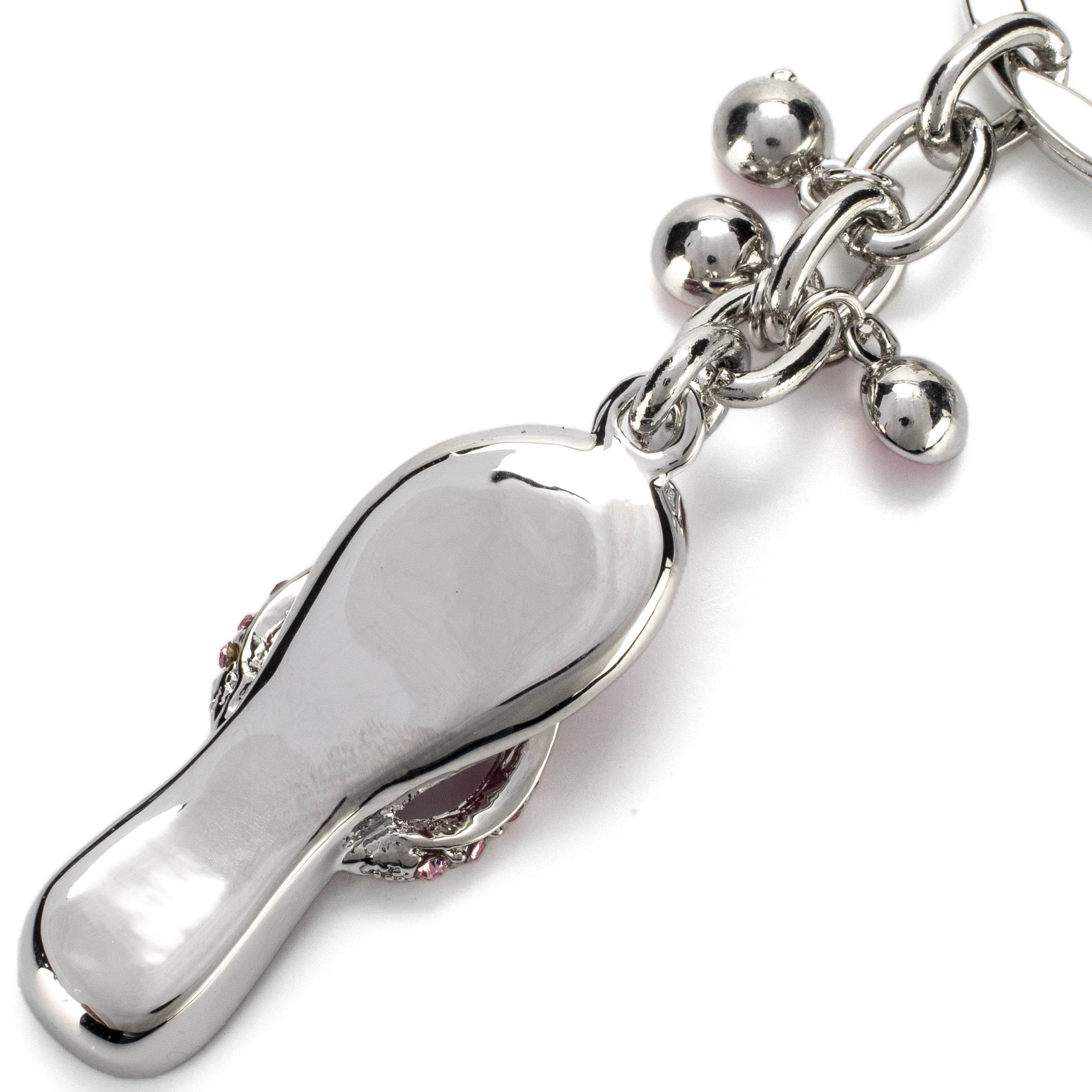 Kalifano Crystal Keychains Pink Flip Flop Keychain made with Swarovski Crystals SKC-066