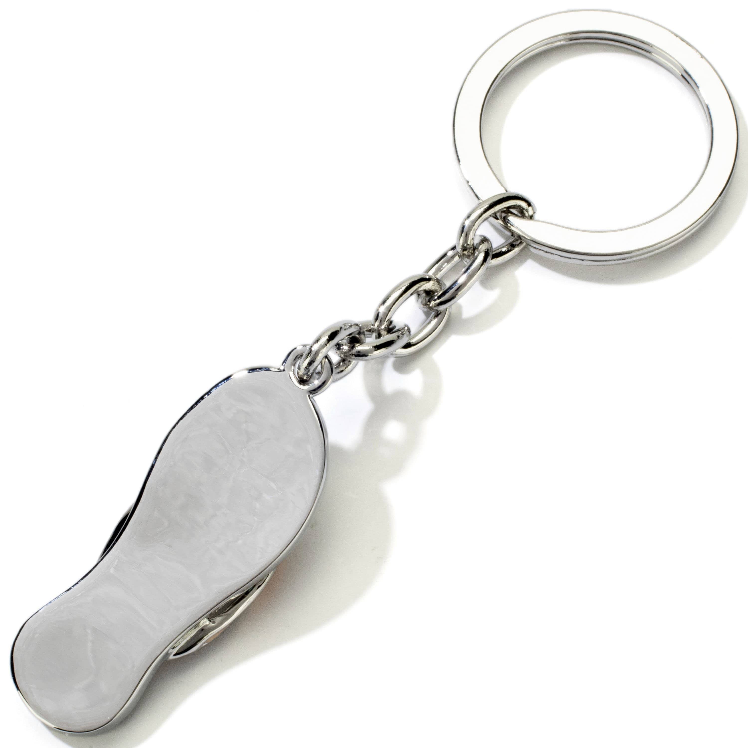 Kalifano Crystal Keychains Pink Flip Flop Keychain made with Swarovski Crystals SKC-098