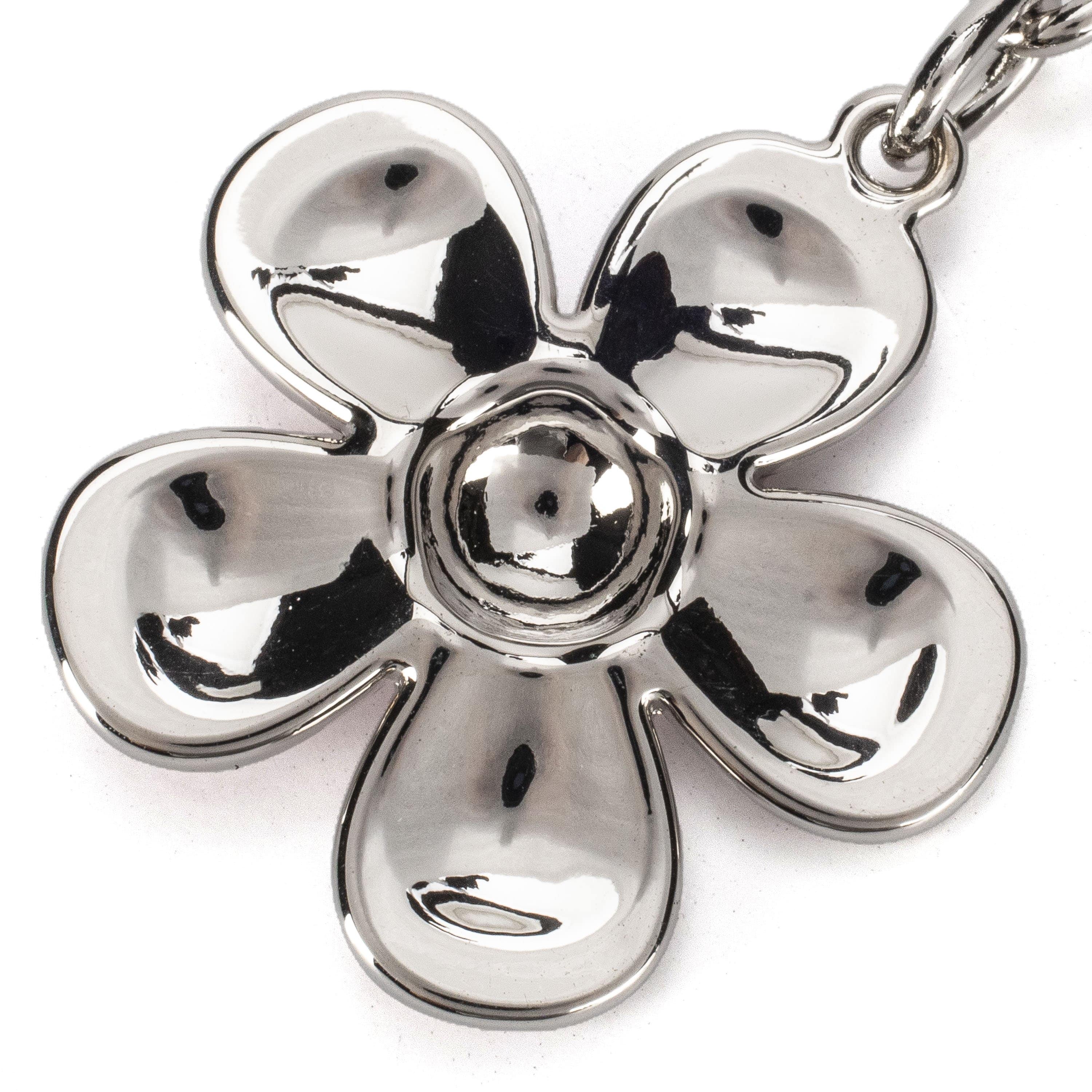 Kalifano Crystal Keychains Pink Flower Keychain made with Swarovski Crystals SKC-051