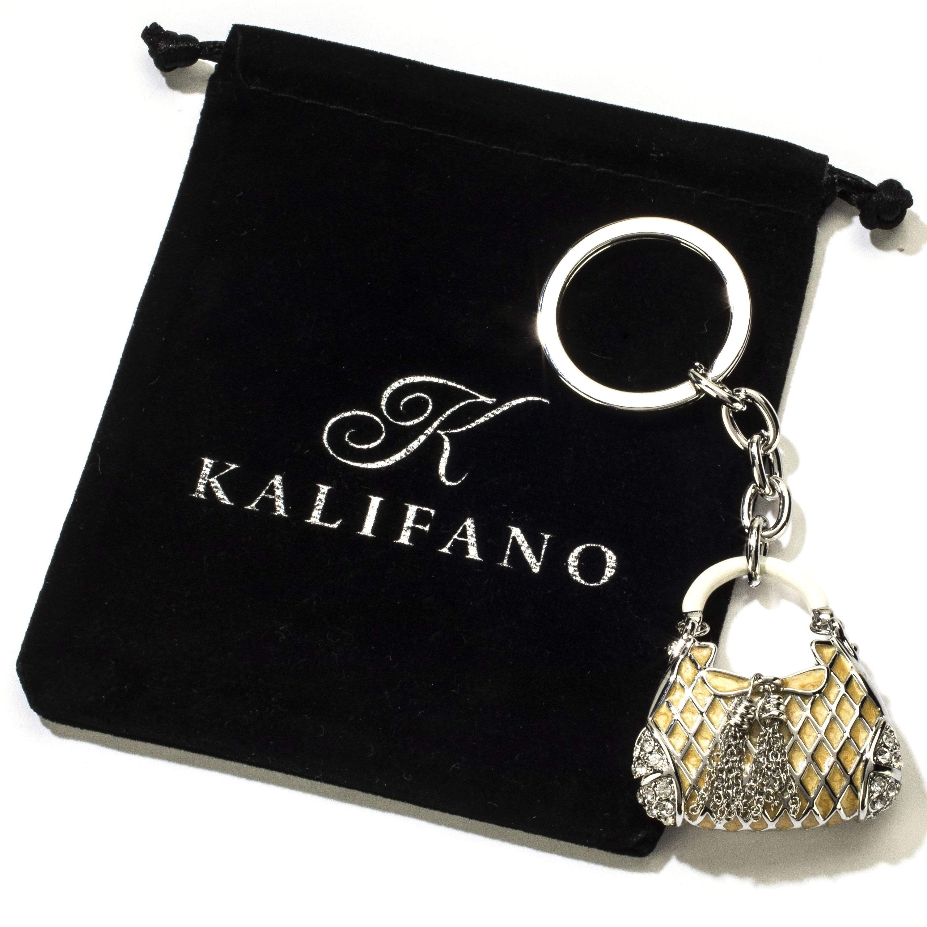 Kalifano Crystal Keychains Purse Keychain made with Swarovski Crystals SKC-055