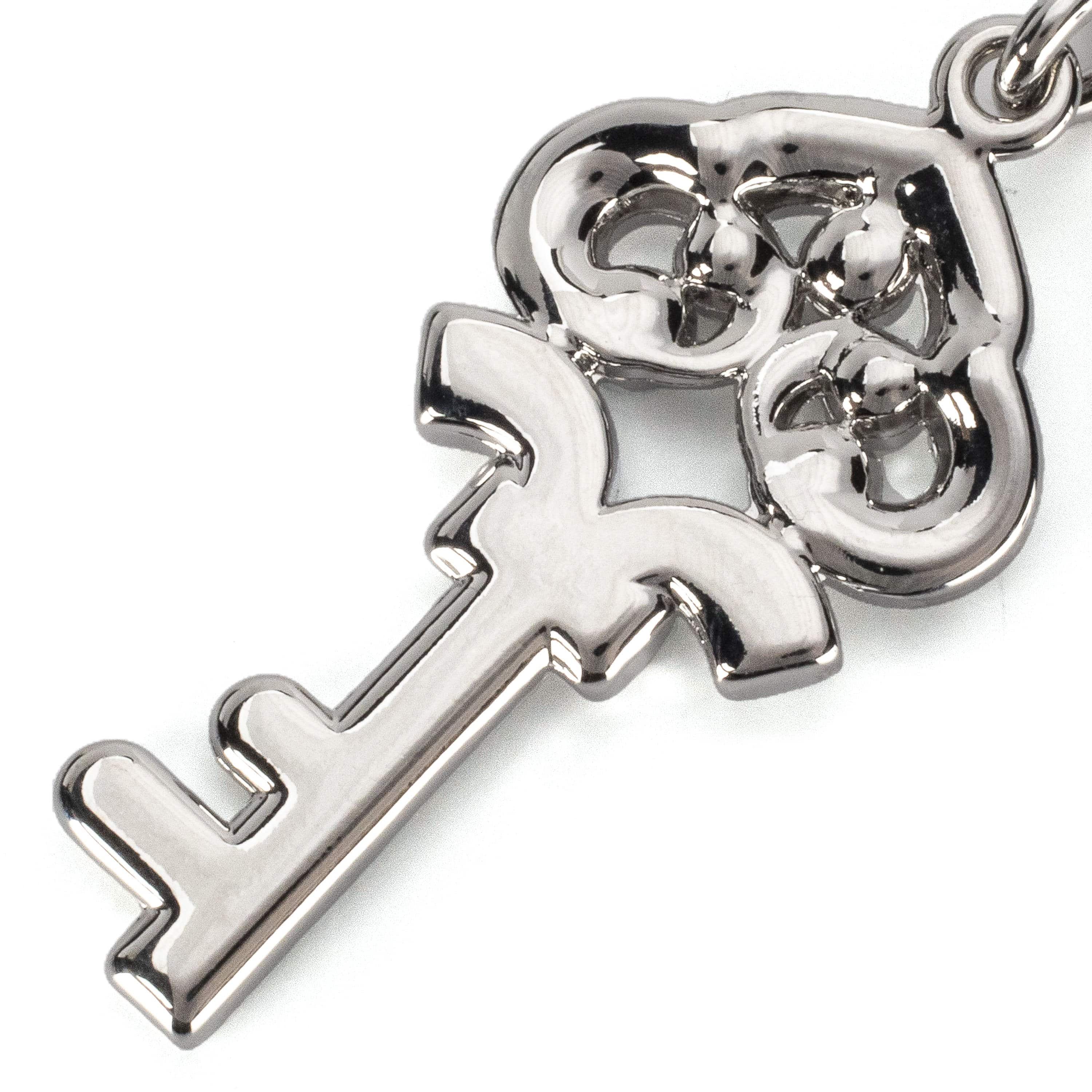 Kalifano Crystal Keychains Silver Crown Key Keychain made with Swarovski Crystals SKC-138