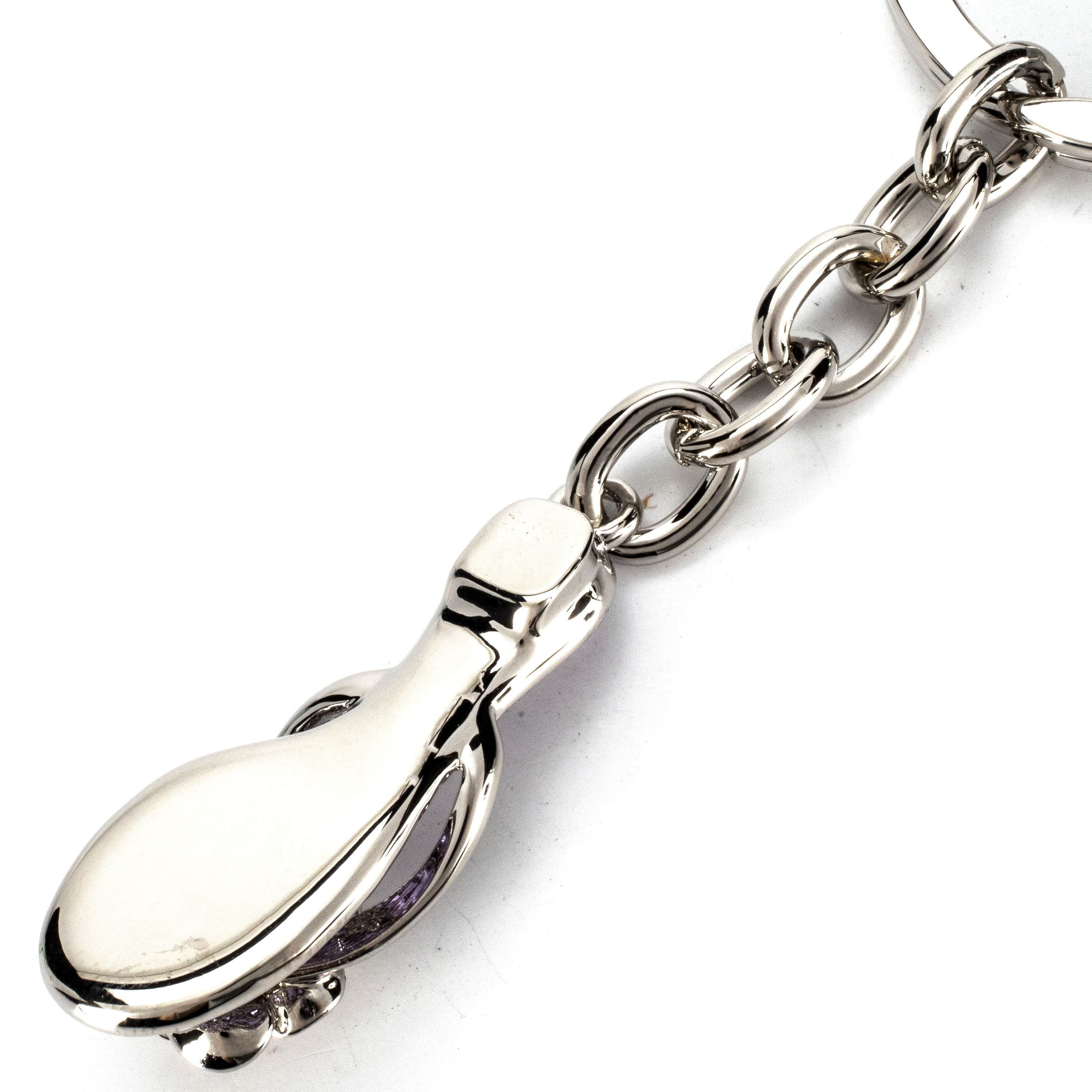 Kalifano Crystal Keychains Violet Slipper Keychain Made with Swarovski Crystals SKC-120
