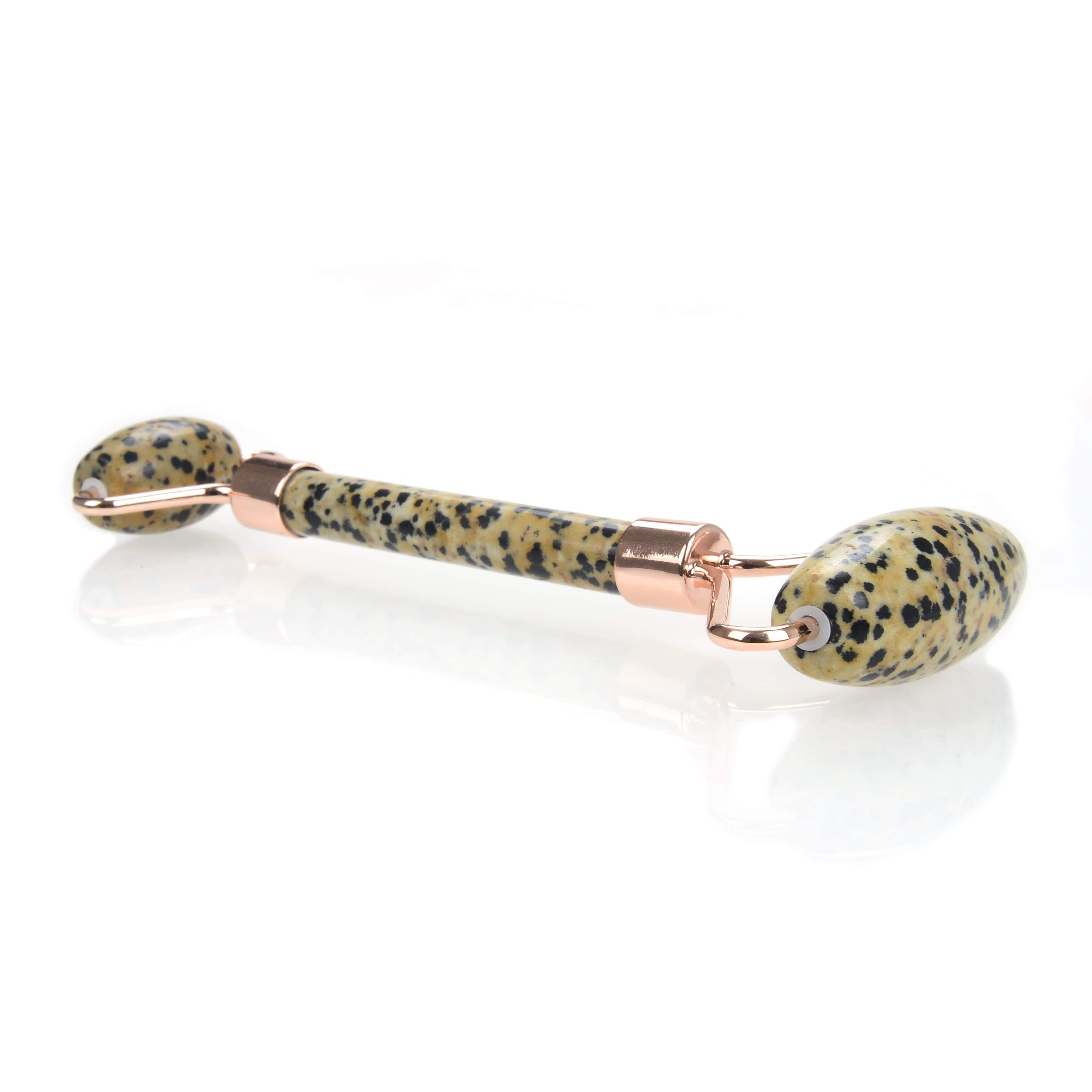 Kalifano Face Rollers Dalmation Jasper Gemstone Face Roller GFR80-DJ
