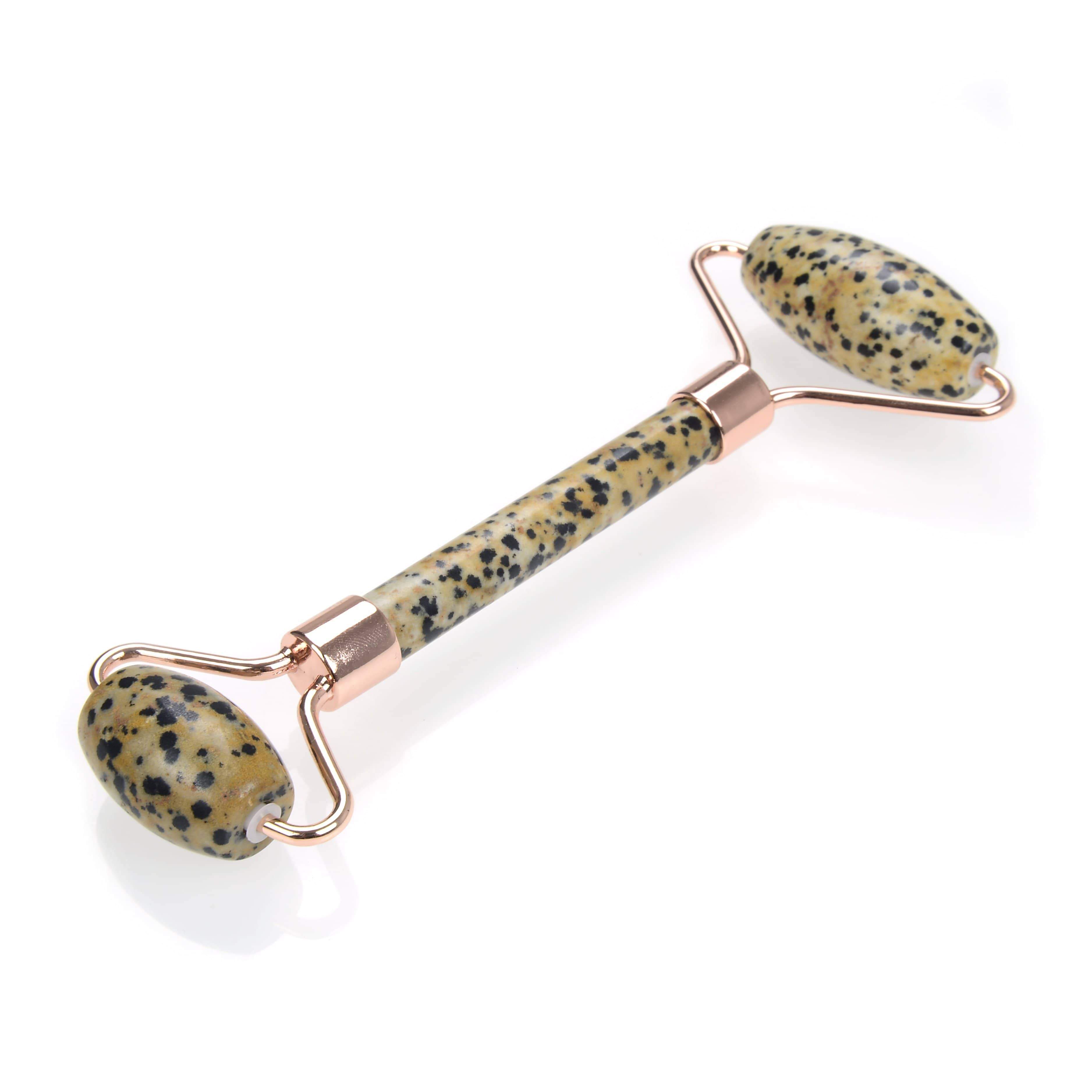 Kalifano Face Rollers Dalmation Jasper Gemstone Face Roller GFR80-DJ