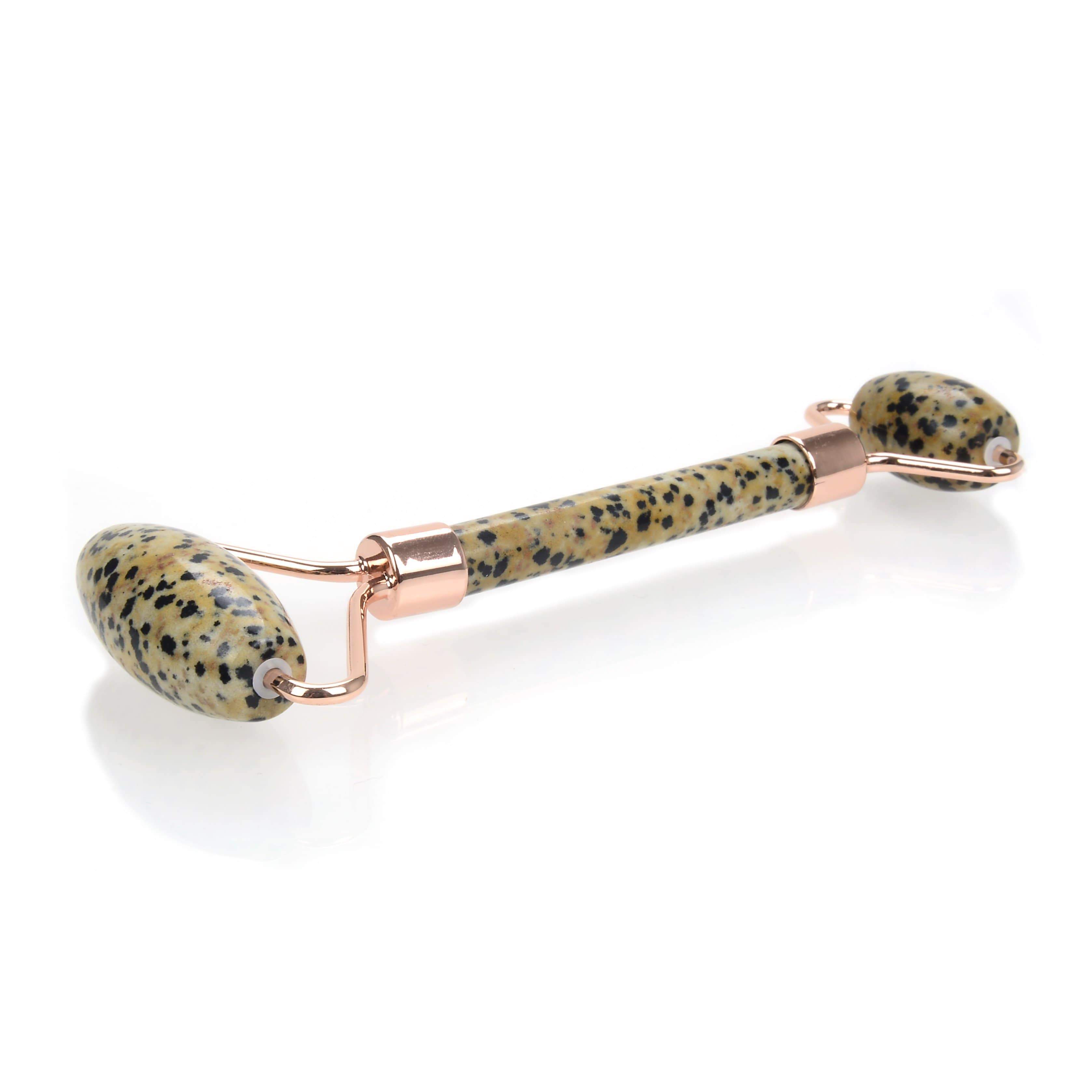Kalifano Face Rollers Dalmation Jasper Gemstone Face Roller GFR80-DJ
