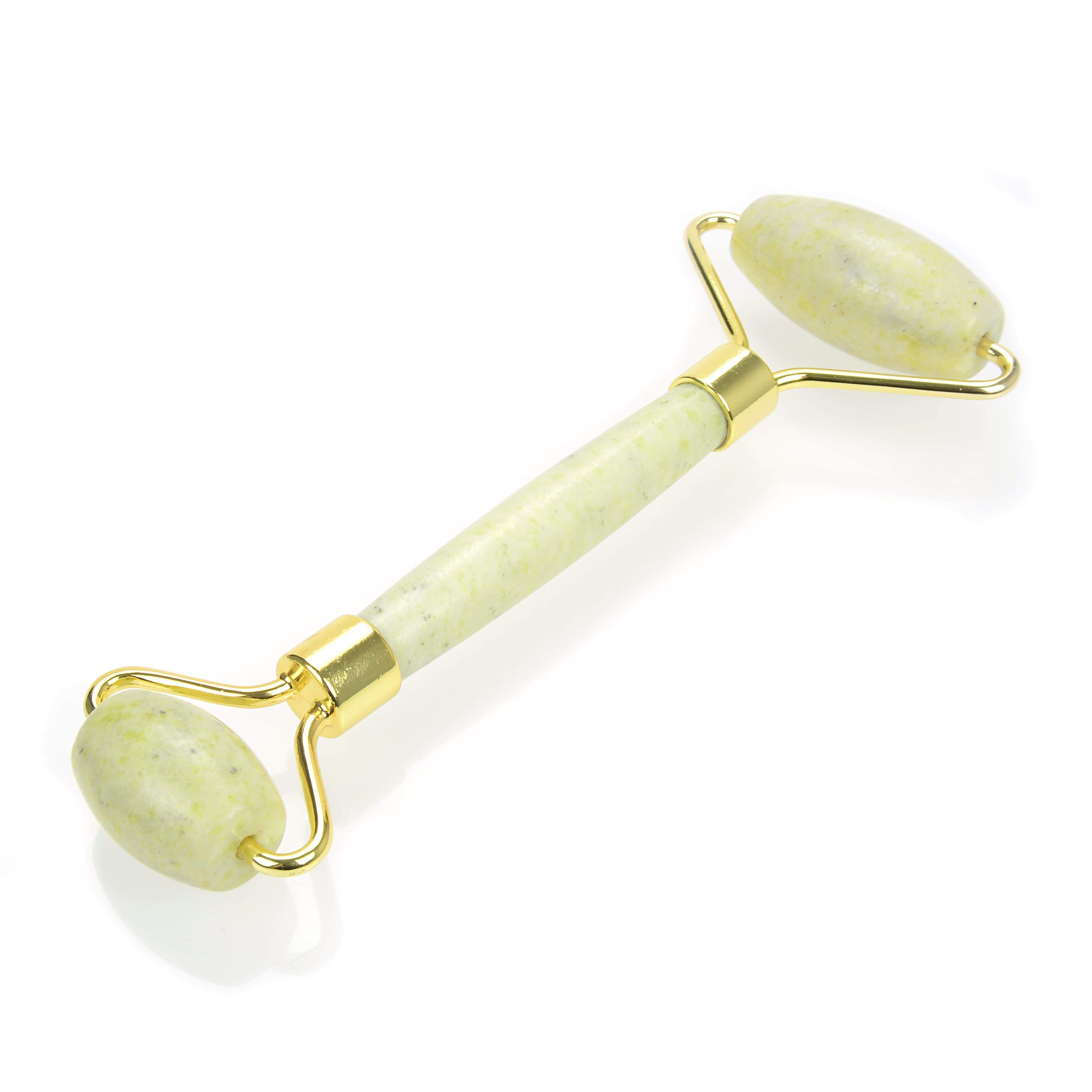 Kalifano Face Rollers Lemon Chrysoprase Gemstone Face Roller GFR80-LC