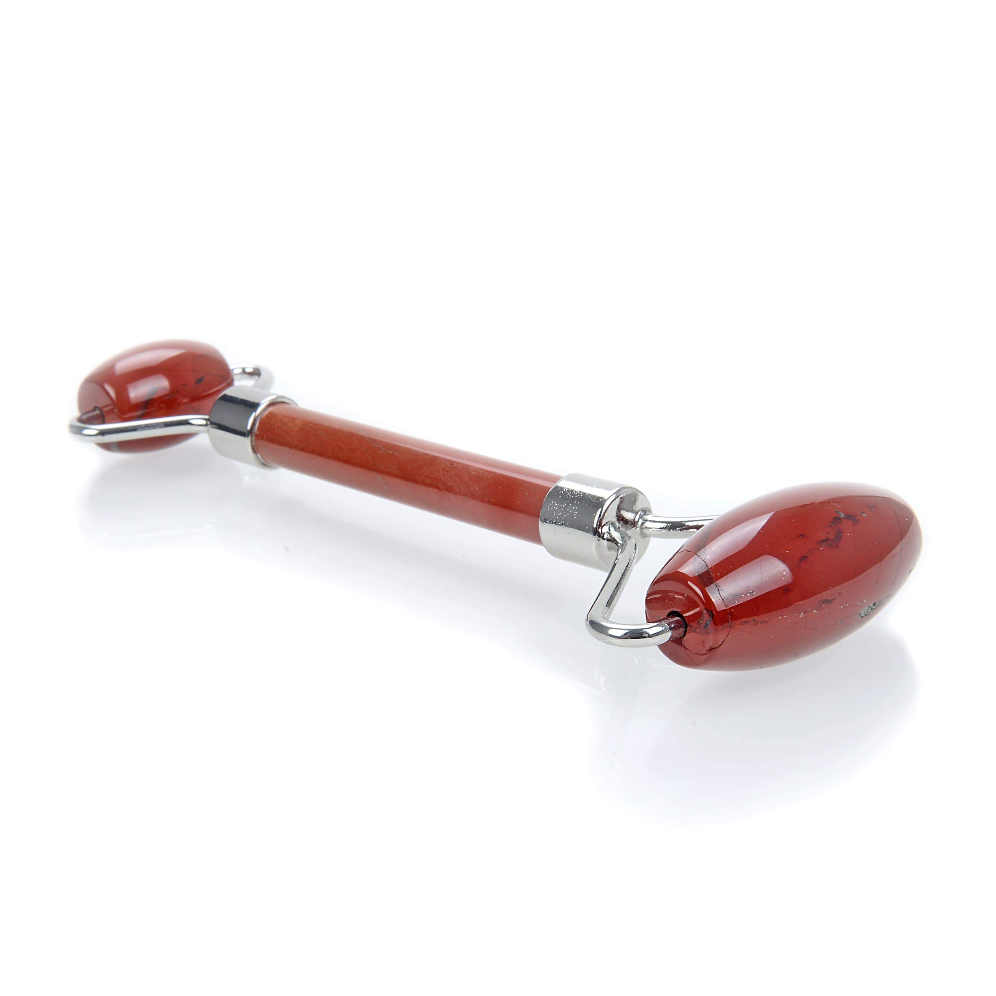 Kalifano Face Rollers Red Jasper Gemstone Face Roller GFR80-RJ