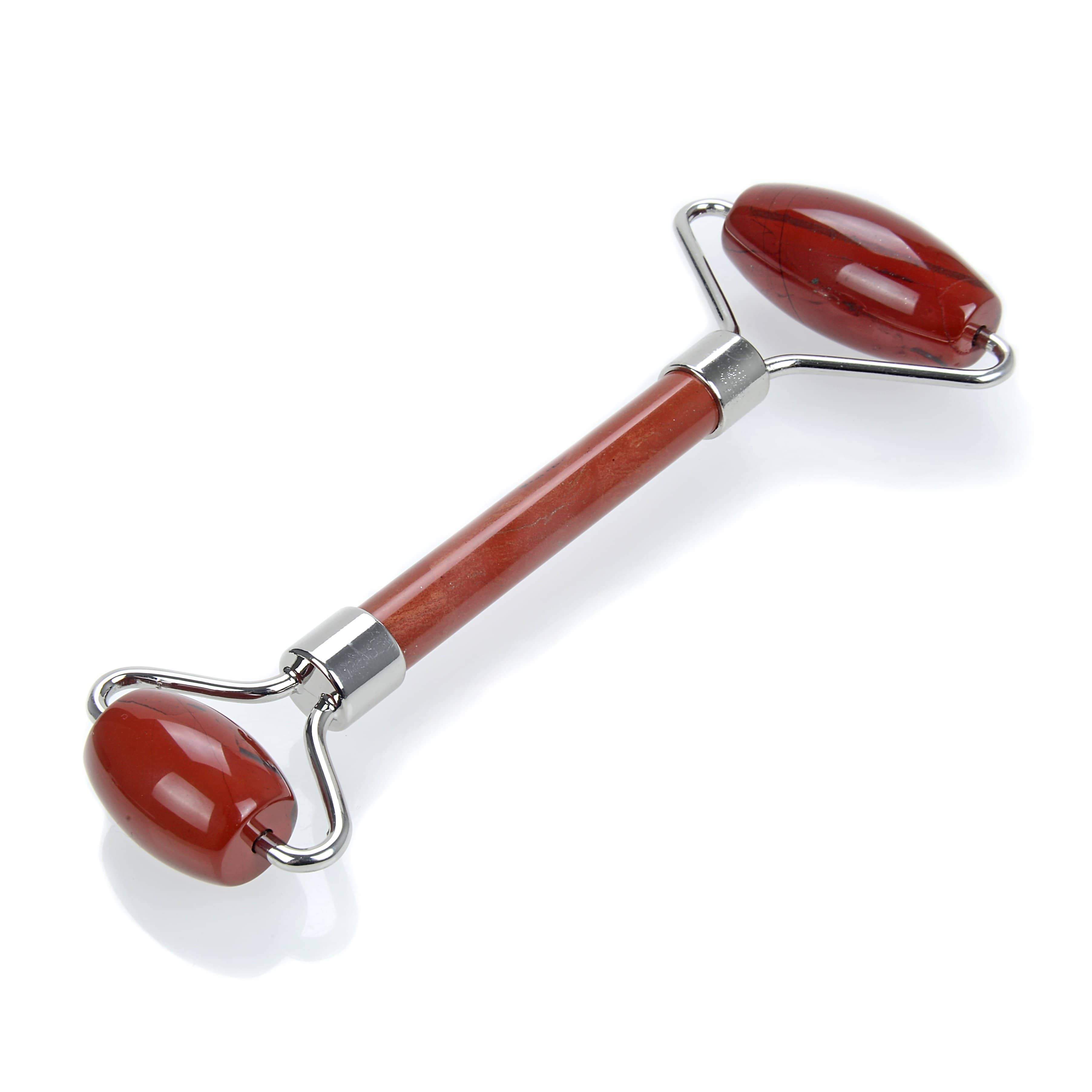 Kalifano Face Rollers Red Jasper Gemstone Face Roller GFR80-RJ