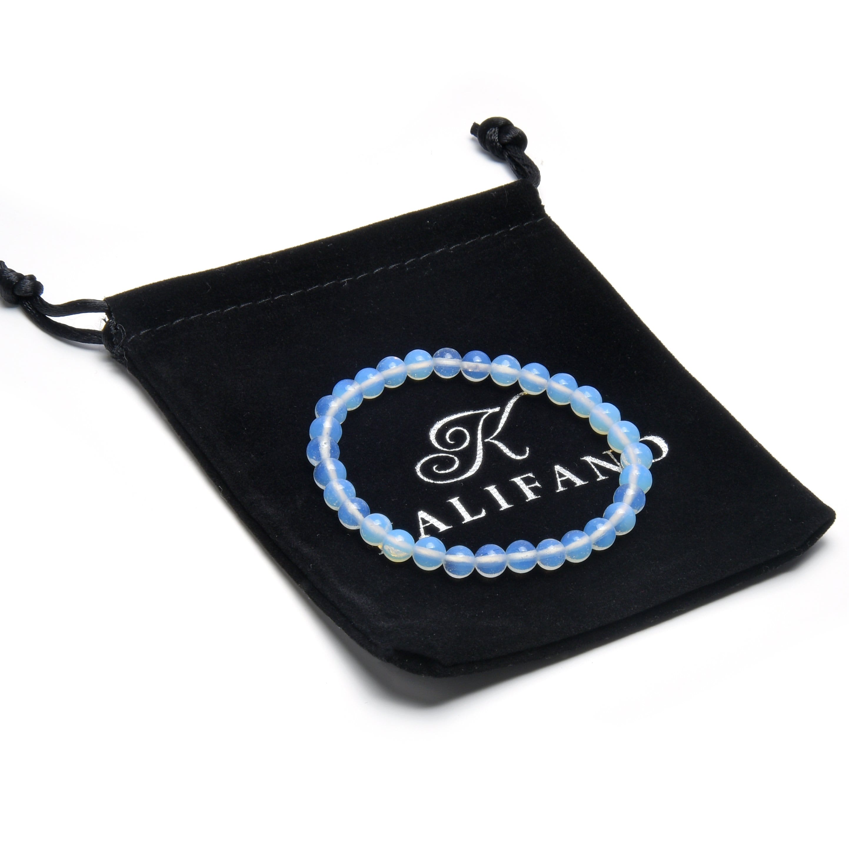 Kalifano Gemstone Bracelets Natural Moonstone small beaded Gemstone Bracelet B6-MS