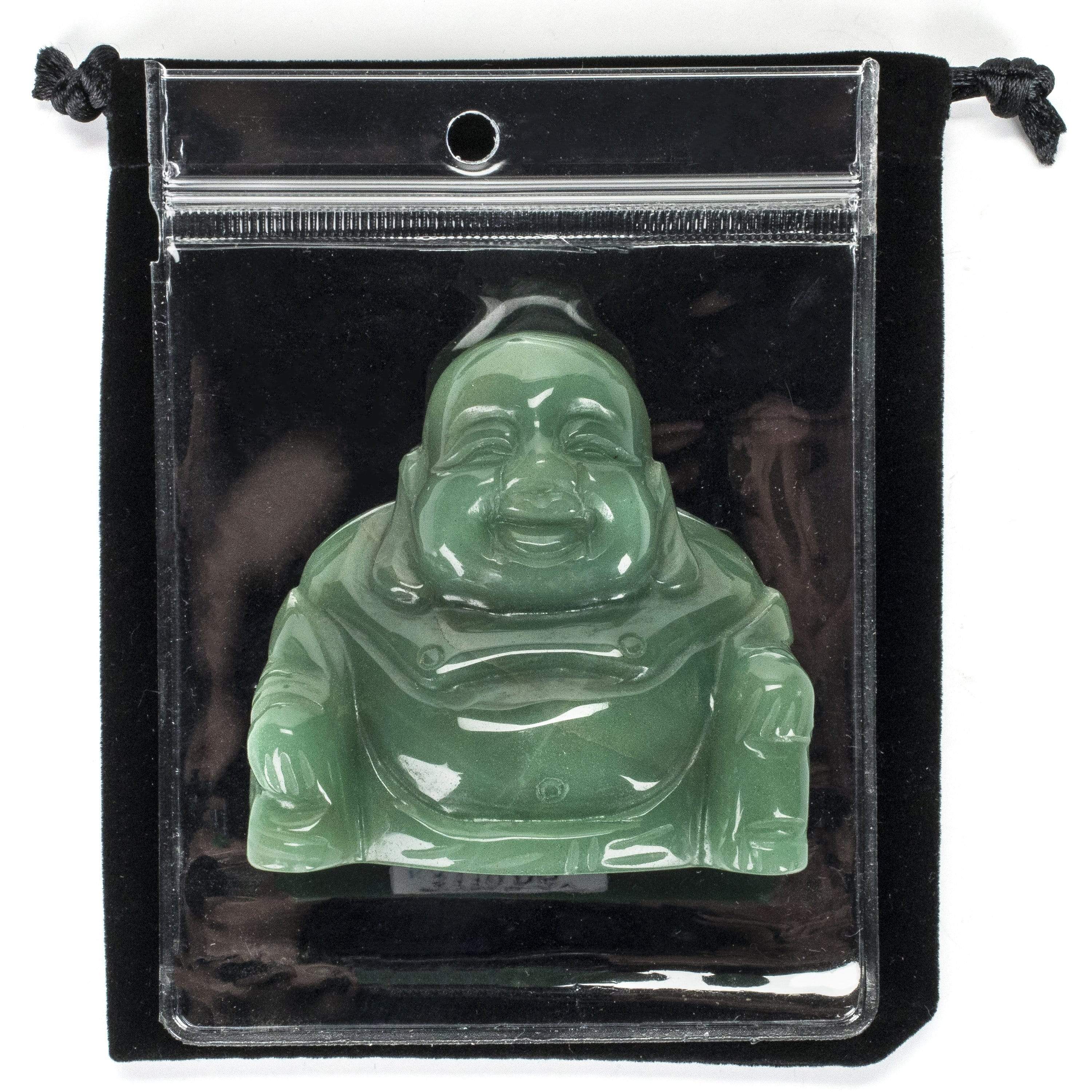 Kalifano Gemstone Carvings Aventurine Budha 2.5" Gemstone Carving CV55-B-AV