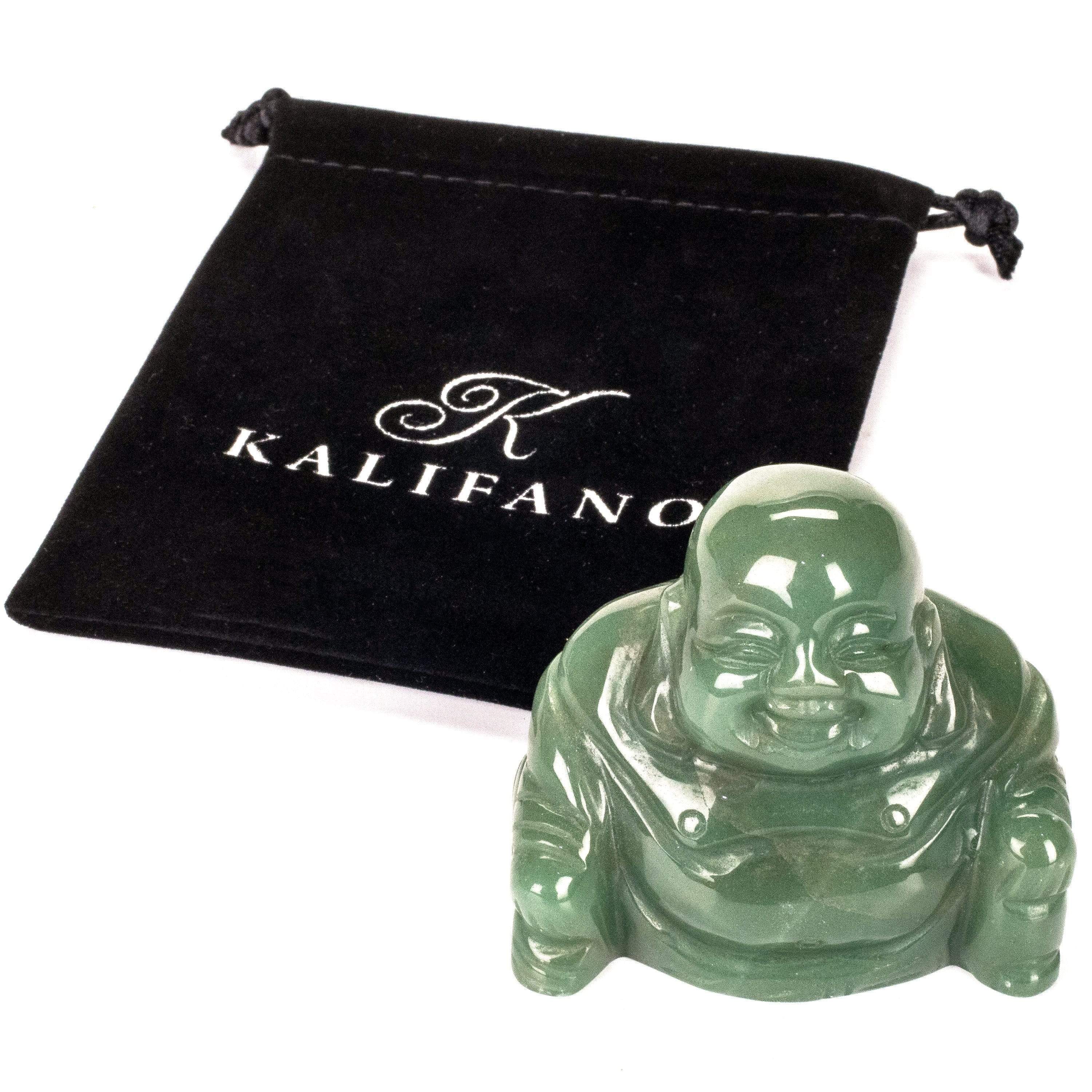 Kalifano Gemstone Carvings Aventurine Budha 2.5" Gemstone Carving CV55-B-AV