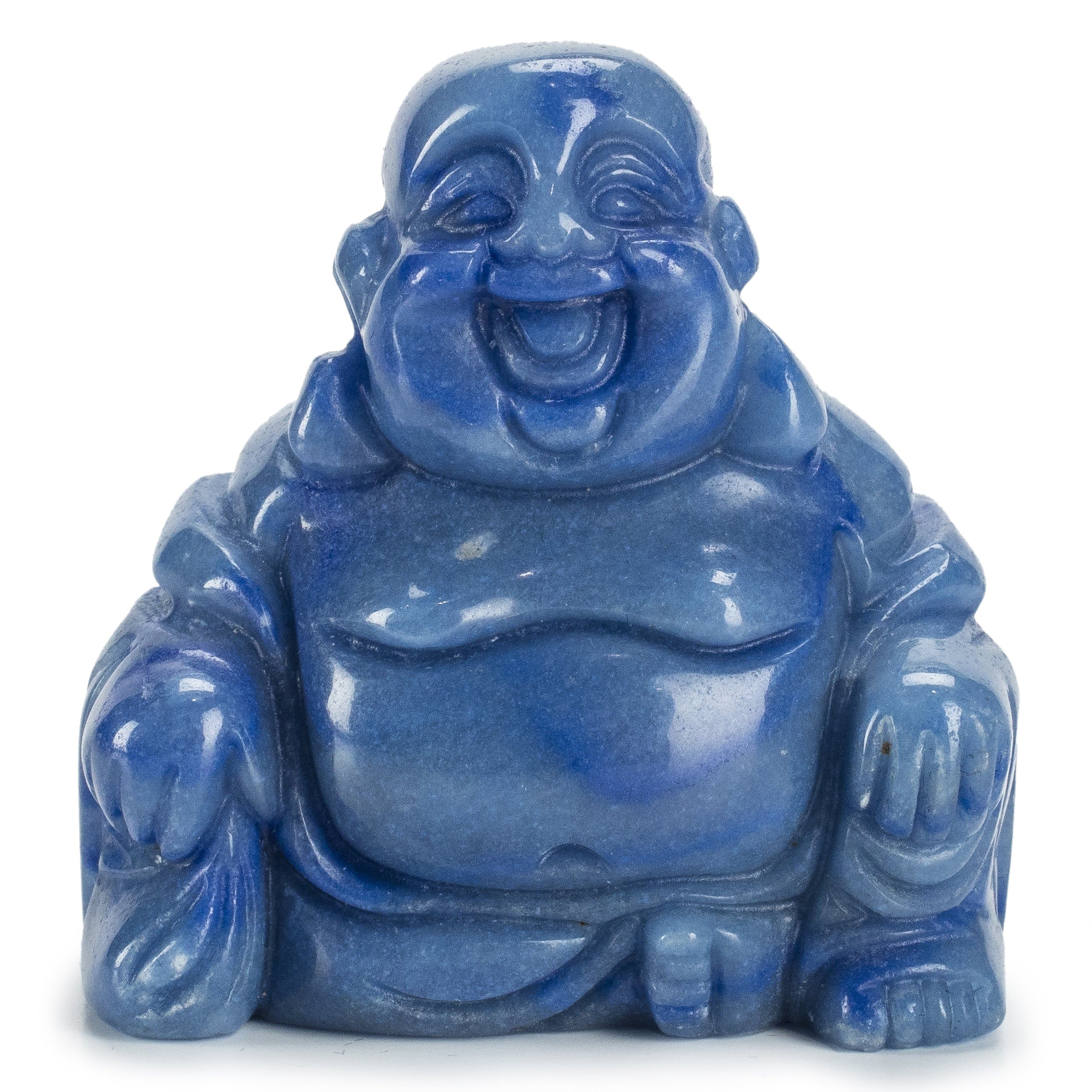Kalifano Gemstone Carvings Blue Aventurine Budha 2" Gemstone Carving CV30-B-BA