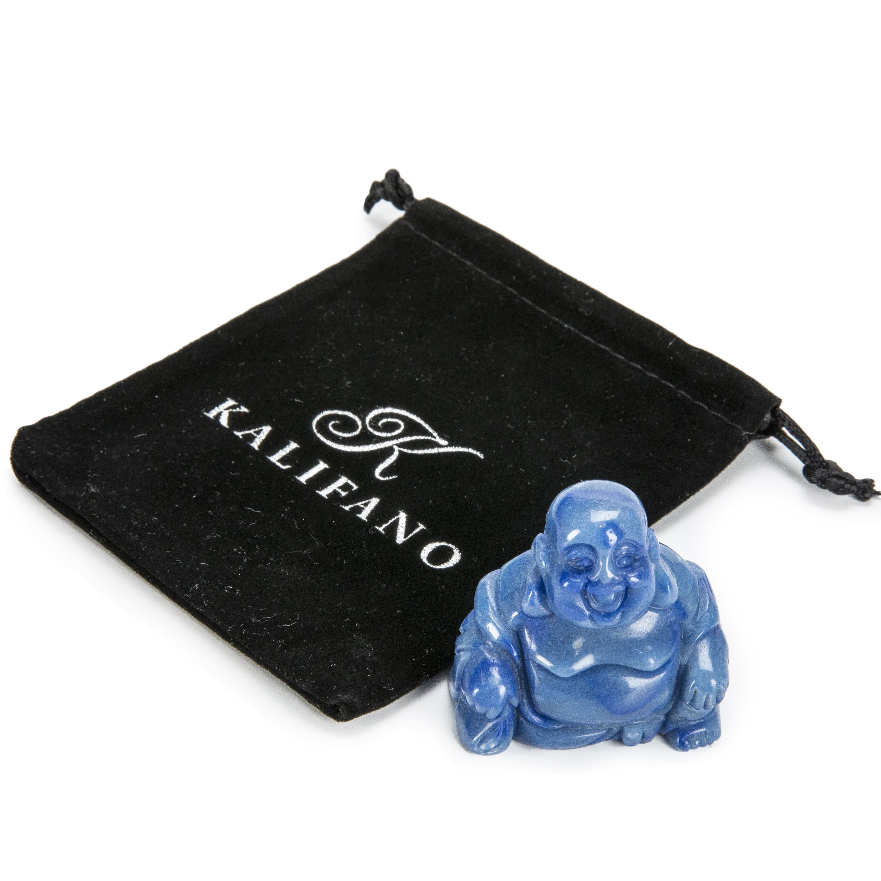Kalifano Gemstone Carvings Blue Aventurine Budha 2" Gemstone Carving CV30-B-BA