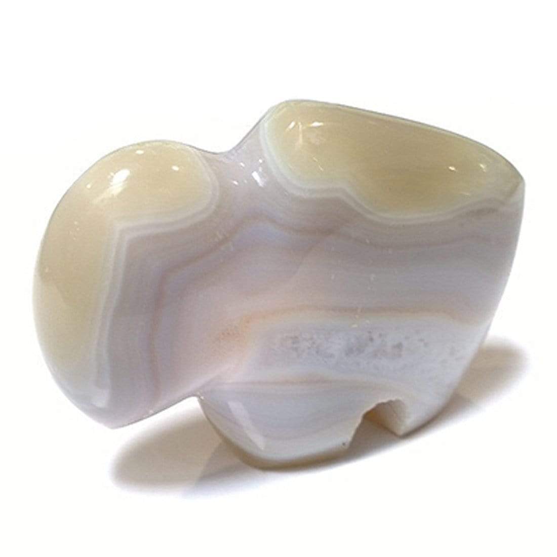 Kalifano Gemstone Carvings GC-BF-AGATE - Agate Gem Buffalo - 3.5"x2.25" - Madagascar GC-BF-AGATE