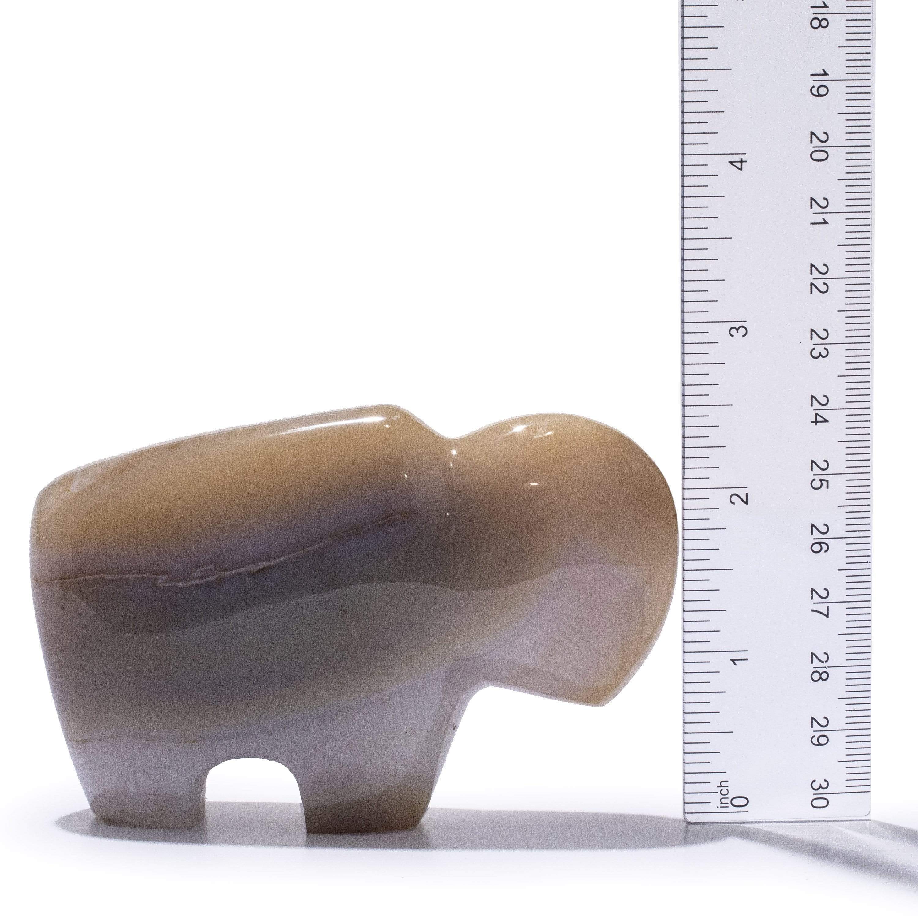 Kalifano Gemstone Carvings GC-BF-AGATE - Agate Gem Buffalo - 3.5"x2.25" - Madagascar GC-BF-AGATE