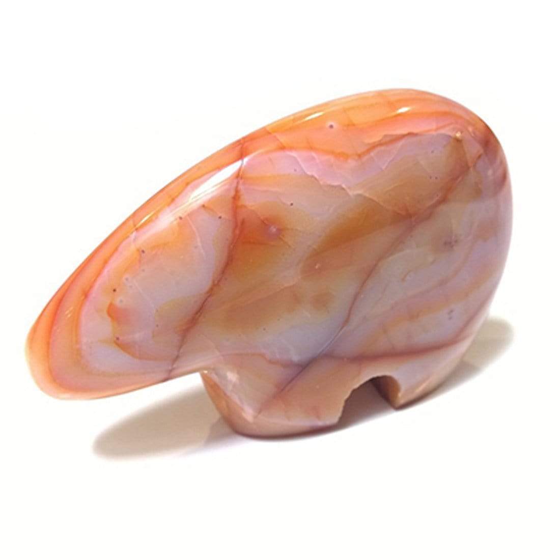 Kalifano Gemstone Carvings GC-BR-CARNELIAN - Carnelian Gem Bear - Madagascar GC-BR-CARNELIAN