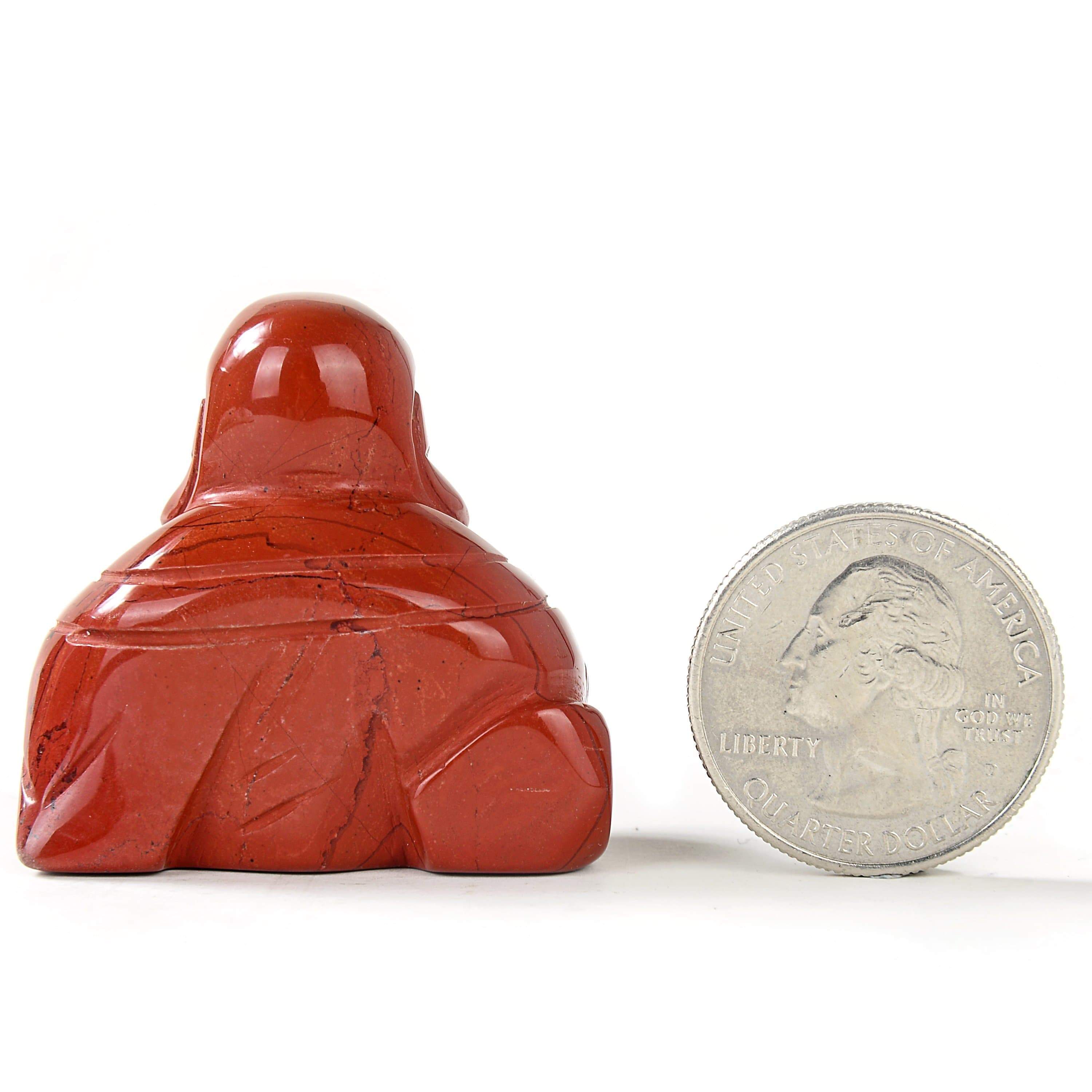 Kalifano Gemstone Carvings Red Jasper Gemstone Budha 1.5" Carving CV15-B-RJ