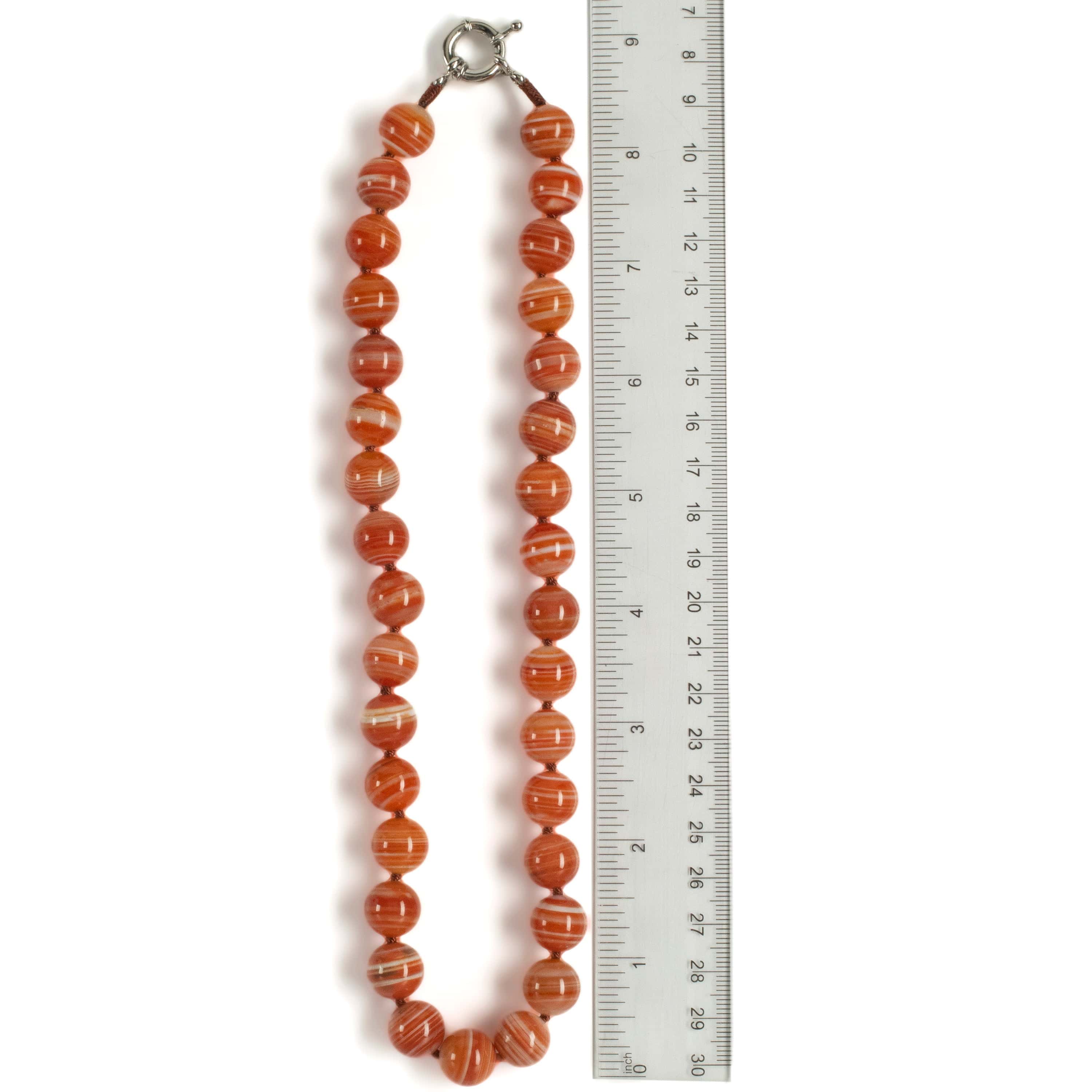 KALIFANO Gemstone Necklaces Carnelian Beads Gemstone Necklace GOLD-NGP-005