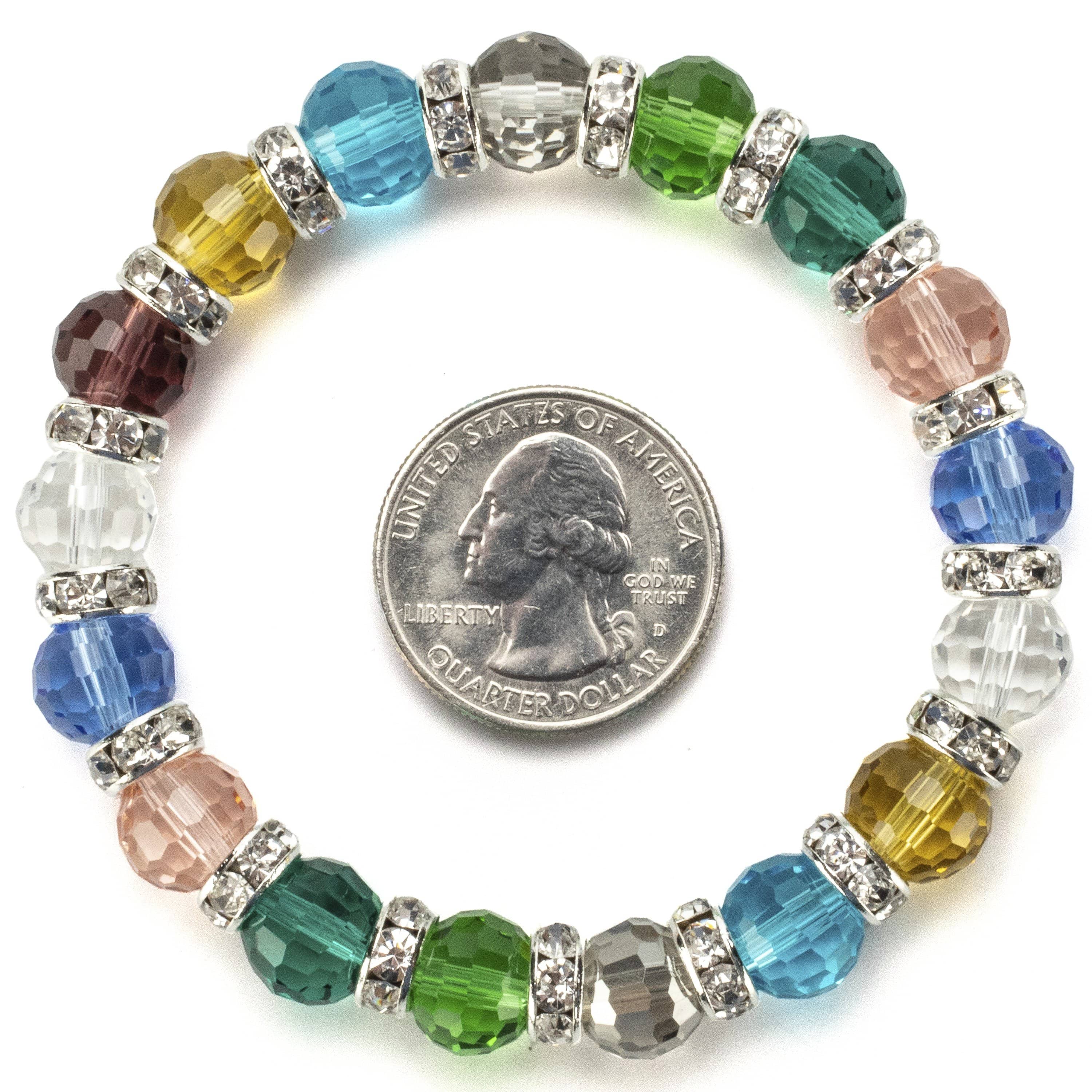 Kalifano Gorgeous Glass Jewelry BLUE-BGG-31 - Gorgeous Glass Bracelet - Multicolored BLUE-BGG-31