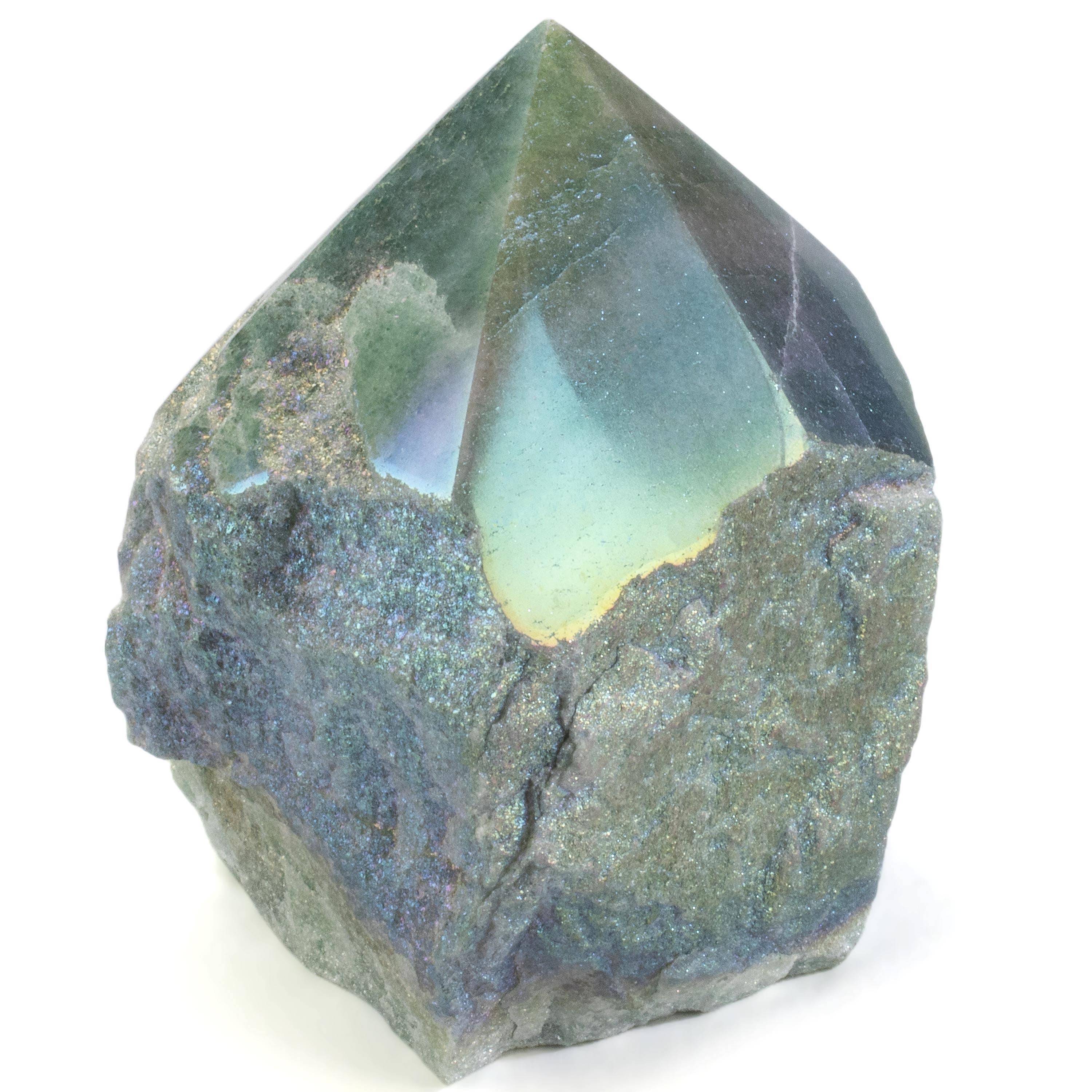KALIFANO Green Quartz Aura Borealis Green Quartz Point - 325 g ABP240-GQ