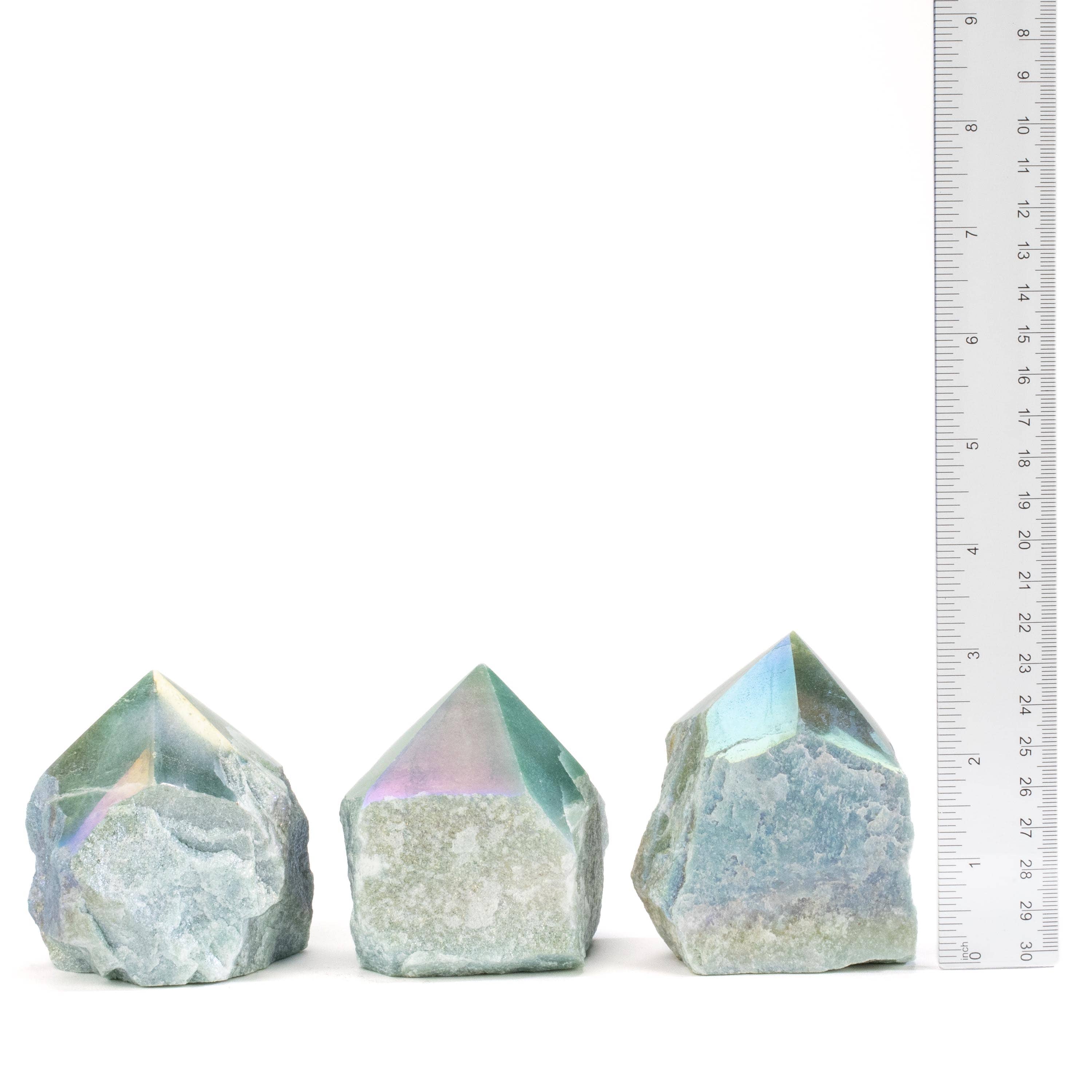 KALIFANO Green Quartz Aura Borealis Green Quartz Point - 325 g ABP240-GQ