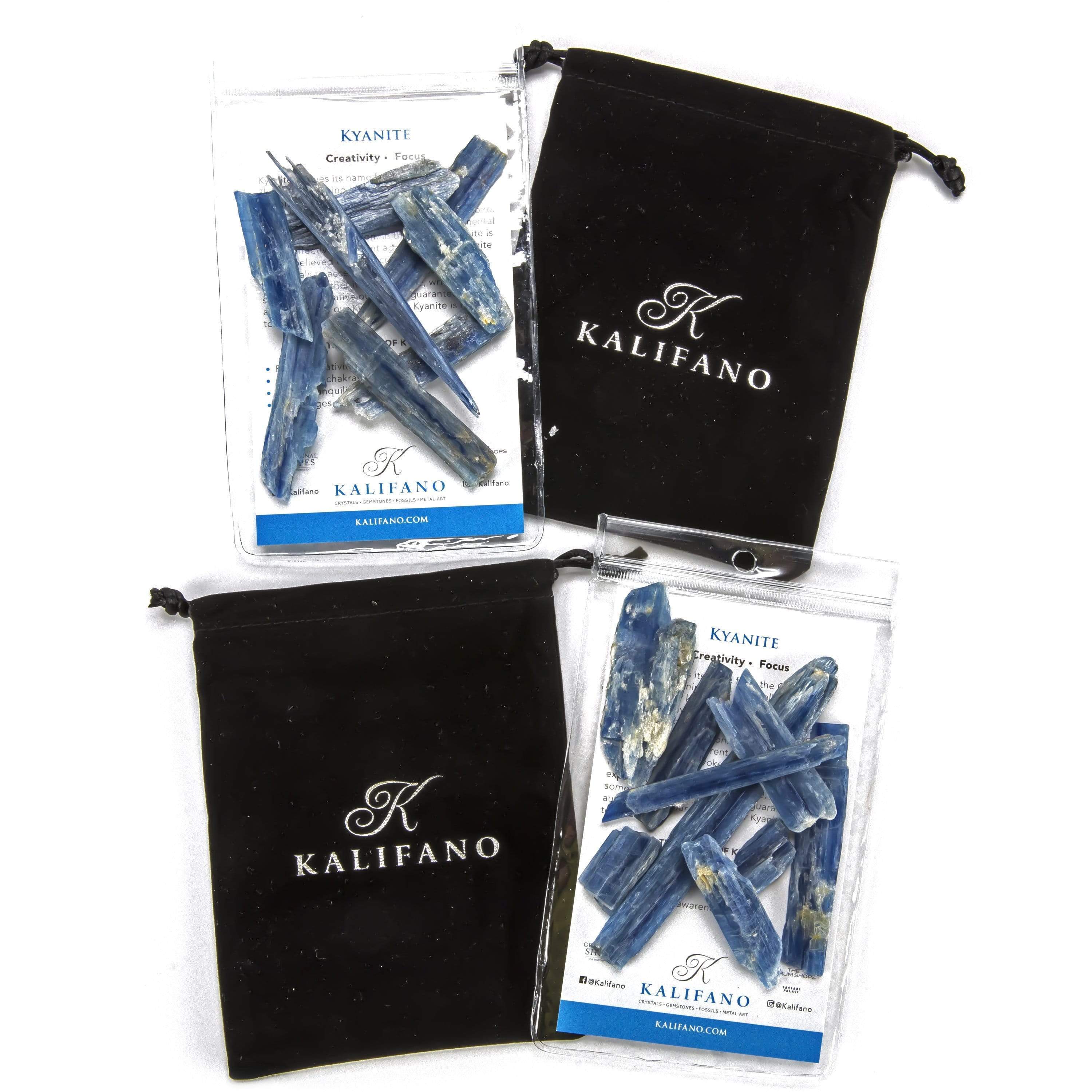 Kalifano Kyanite Natural Blue Kyanite Blade Bundle from Brazil KYNT20