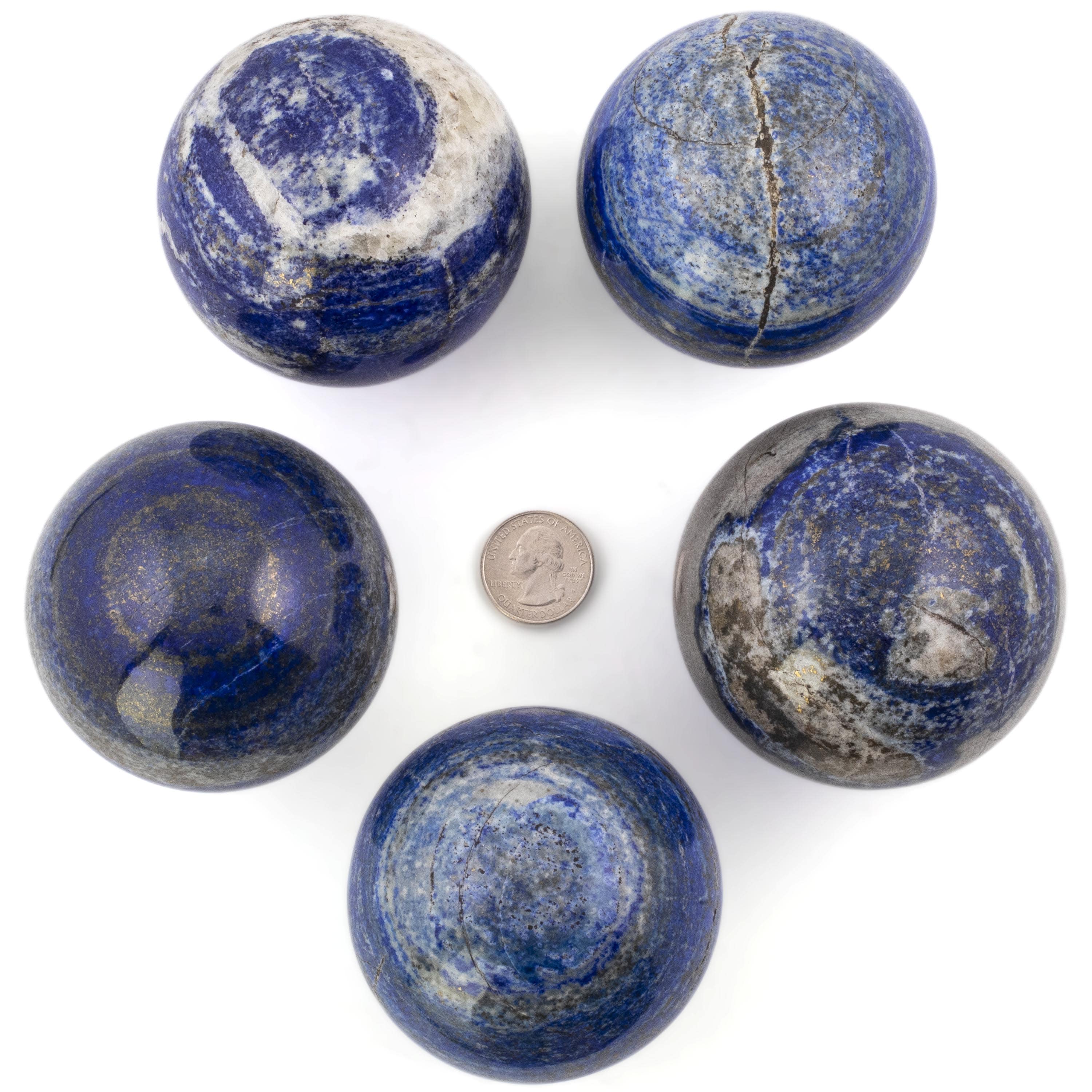 Kalifano Lapis Lapis Lazuli Sphere Carving 3 in. / 650 grams LPS800