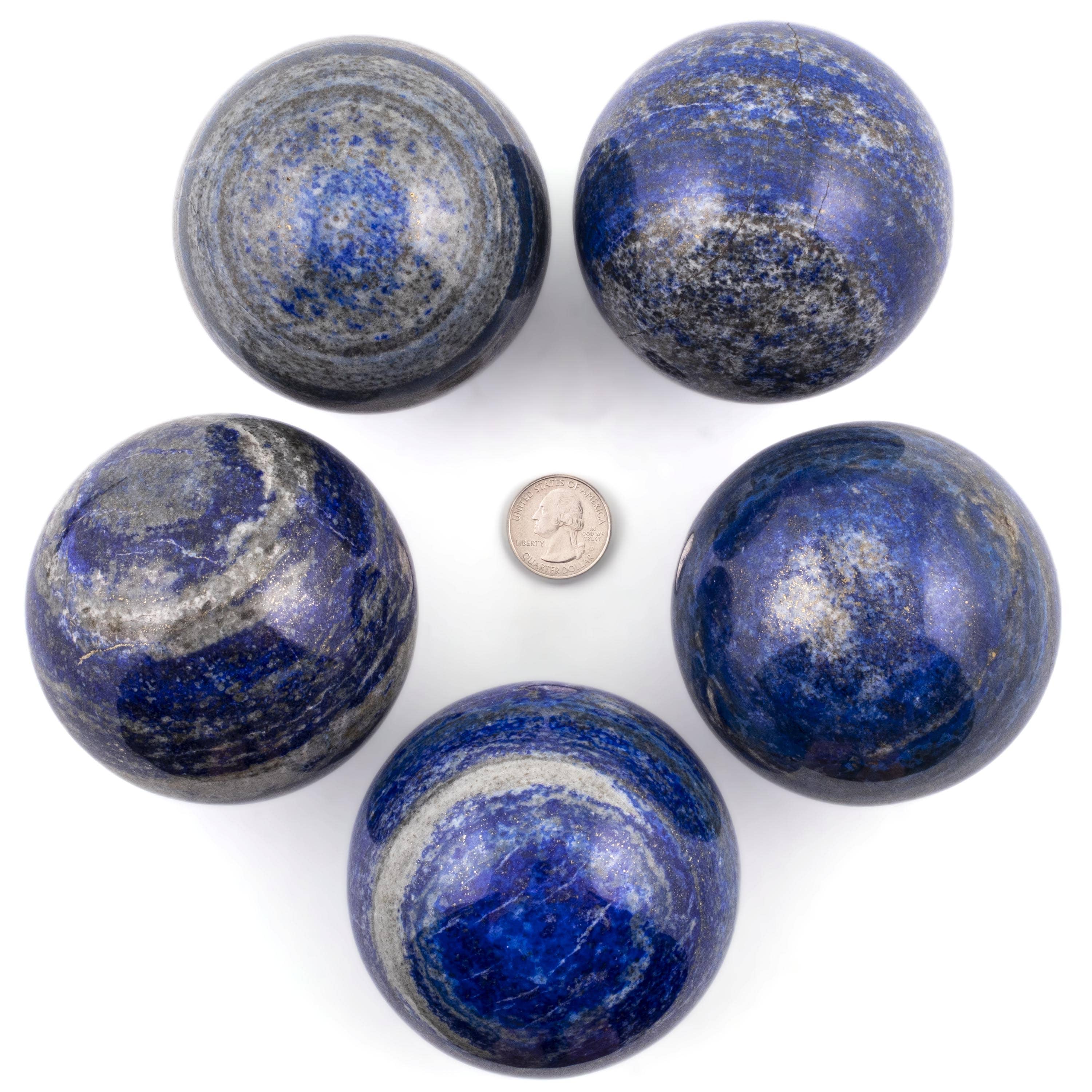 Kalifano Lapis Lapis Lazuli Sphere Carving 3 in. / 850 grams LPS1000