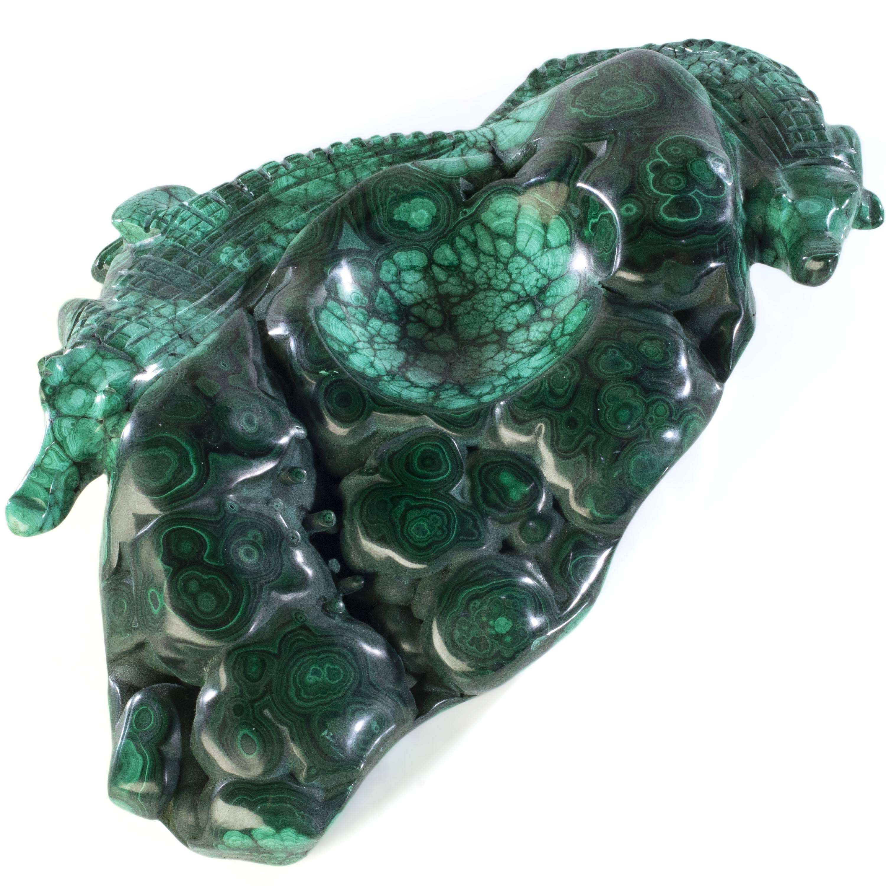 Kalifano Malachite Malachite Ashtray / Bowl Carving 11" / 3,770g MAA5800.001