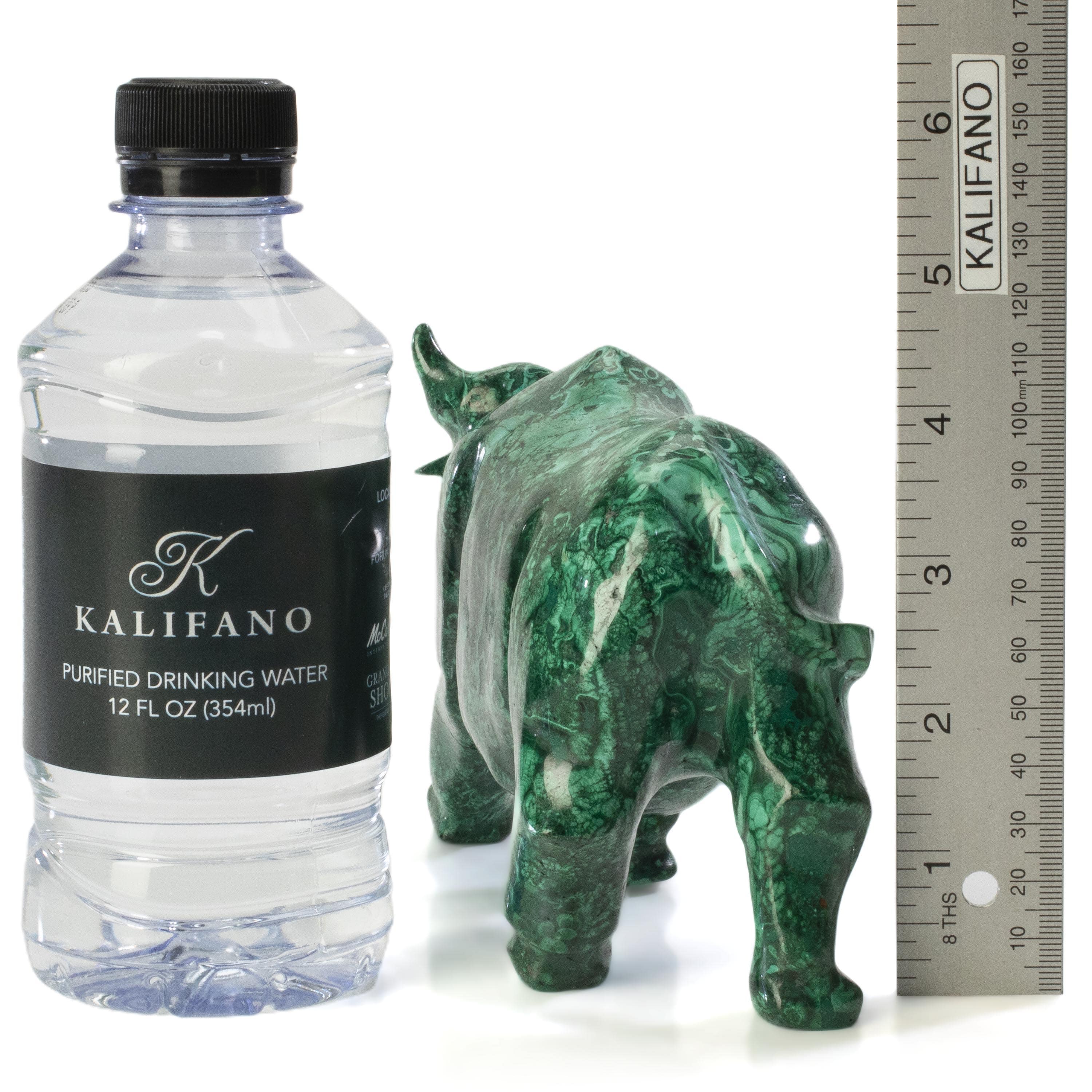 Kalifano Malachite Malachite Bull Carving 7" / 1,380g CV4400-MA.001