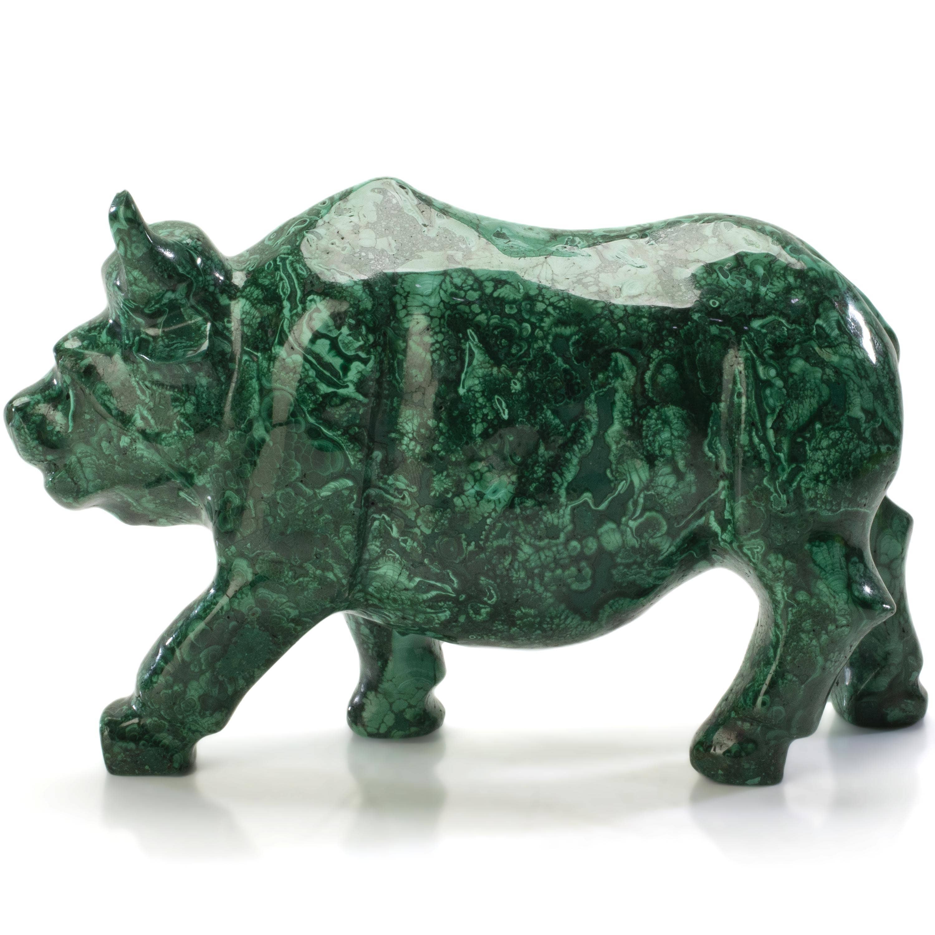 Kalifano Malachite Malachite Bull Carving 7" / 1,380g CV4400-MA.001