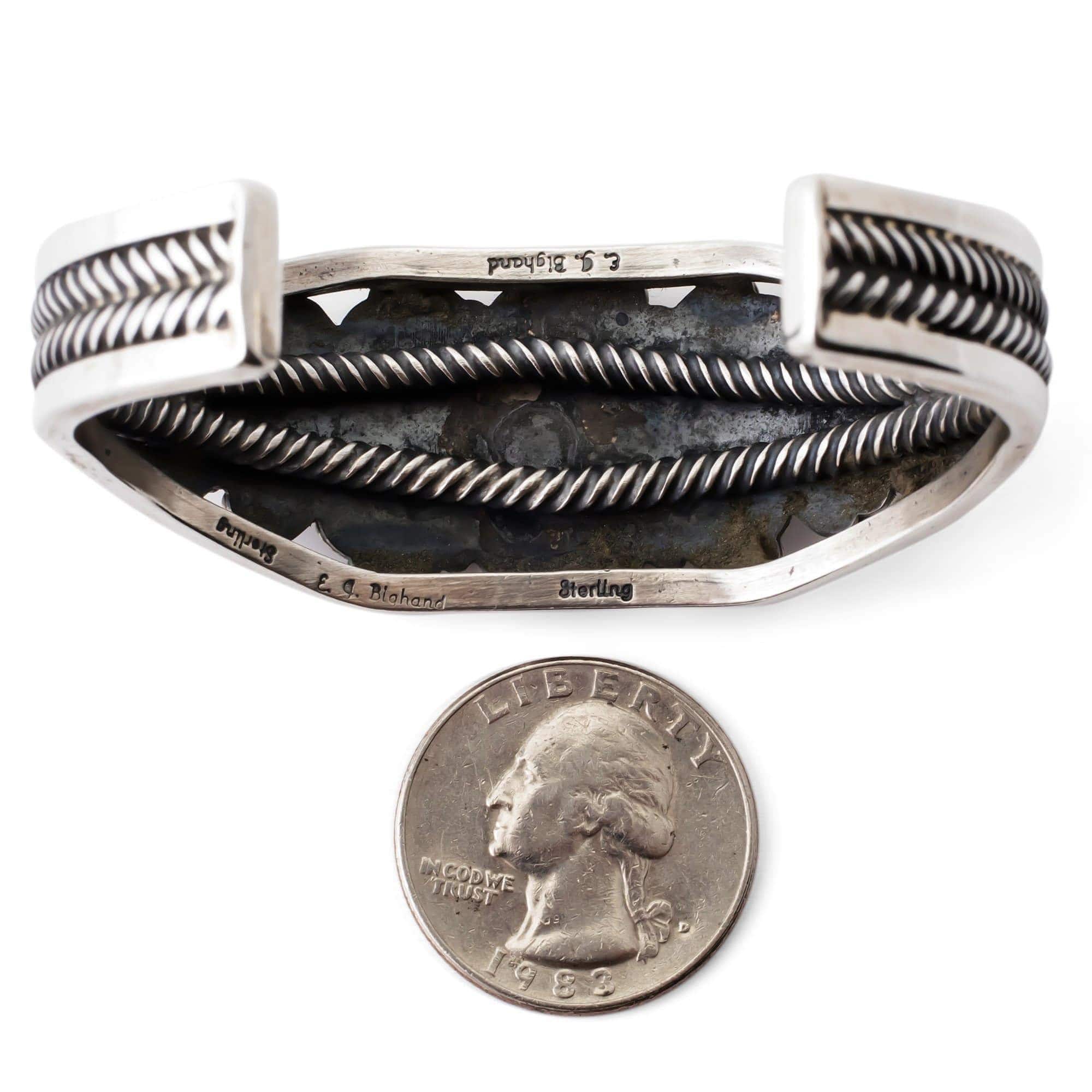 Kalifano Native American Jewelry Coral USA Native American Made 925 Sterling Silver Cuff NAB1650.002