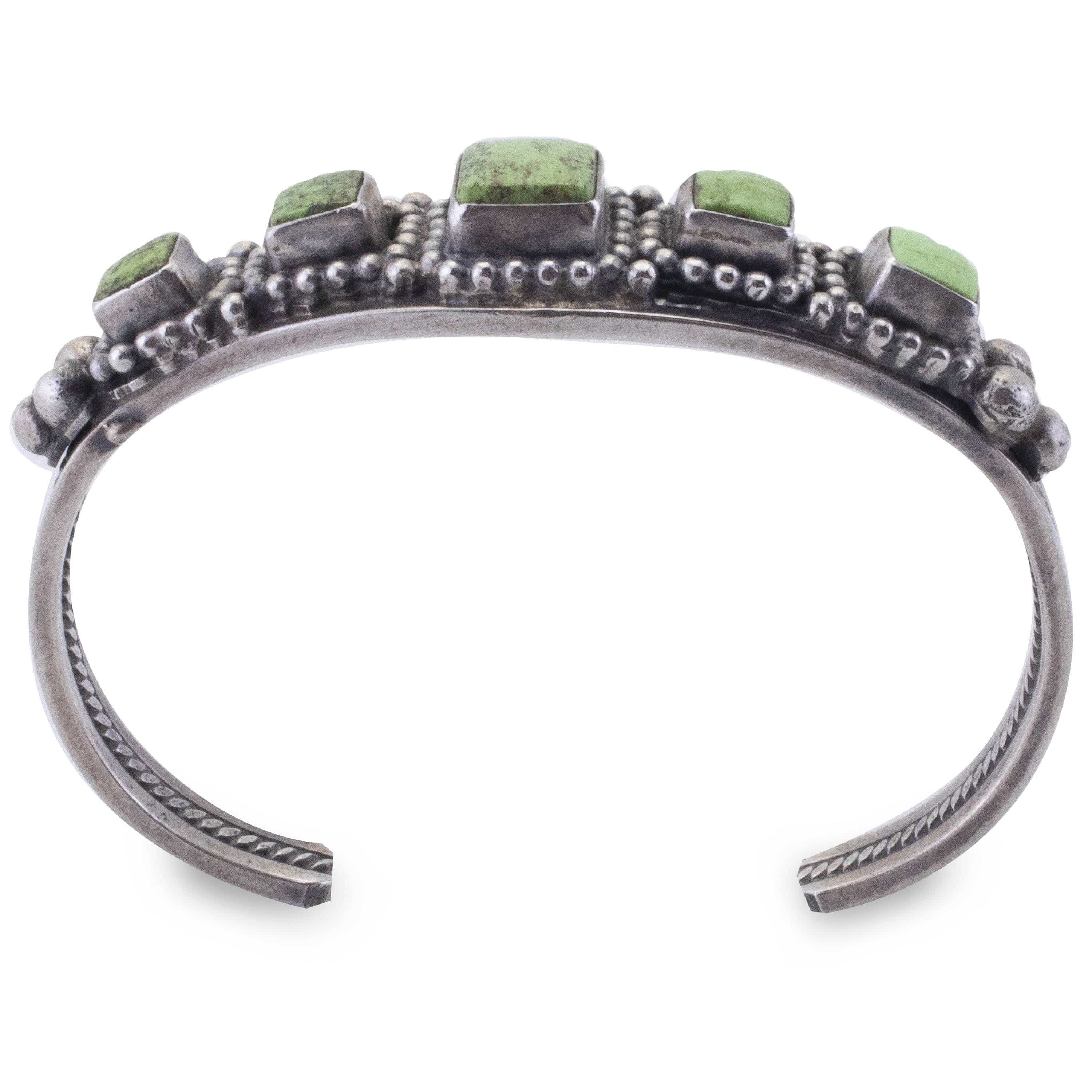 Kalifano Native American Jewelry Paul Livingston Navajo Gaspite USA Native American Made 925 Sterling Silver Cuff NAB1500.011