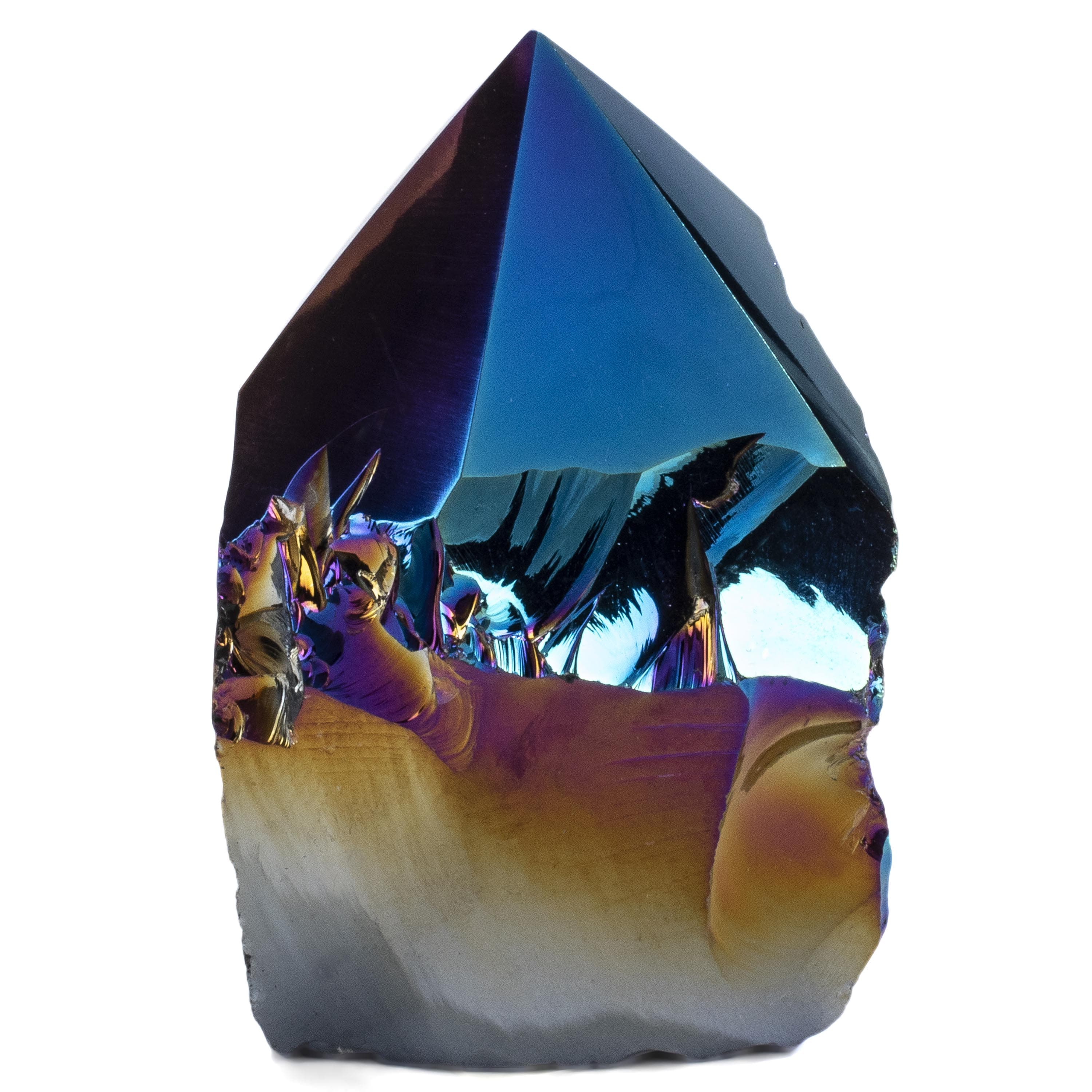 KALIFANO Obsidian Titanium Obsidian Point - 180 g ABP180-OB