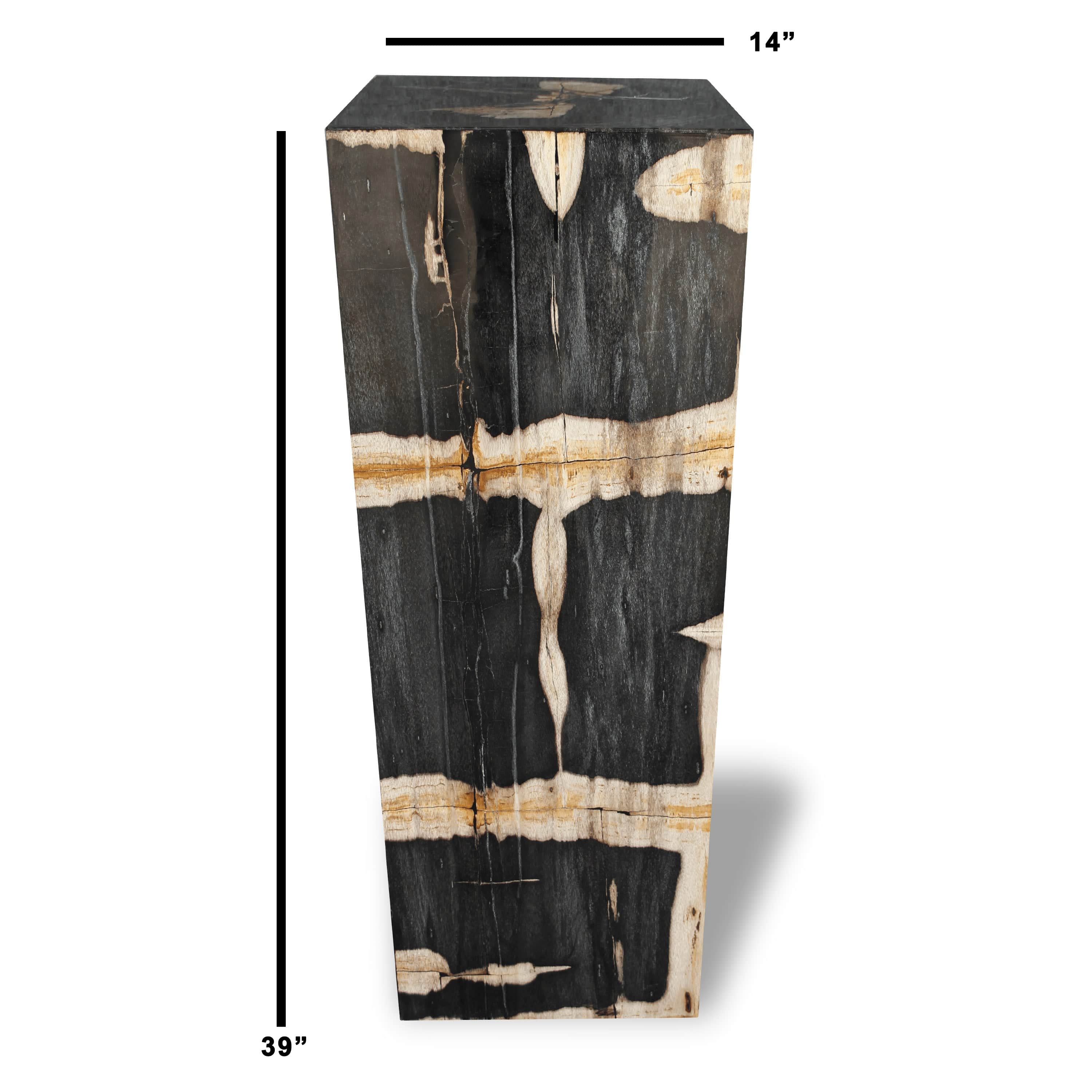 Kalifano Petrified Wood Petrified Wood Rectangular Pedestal from Indonesia - 40" / 181 lbs PWP8000.007