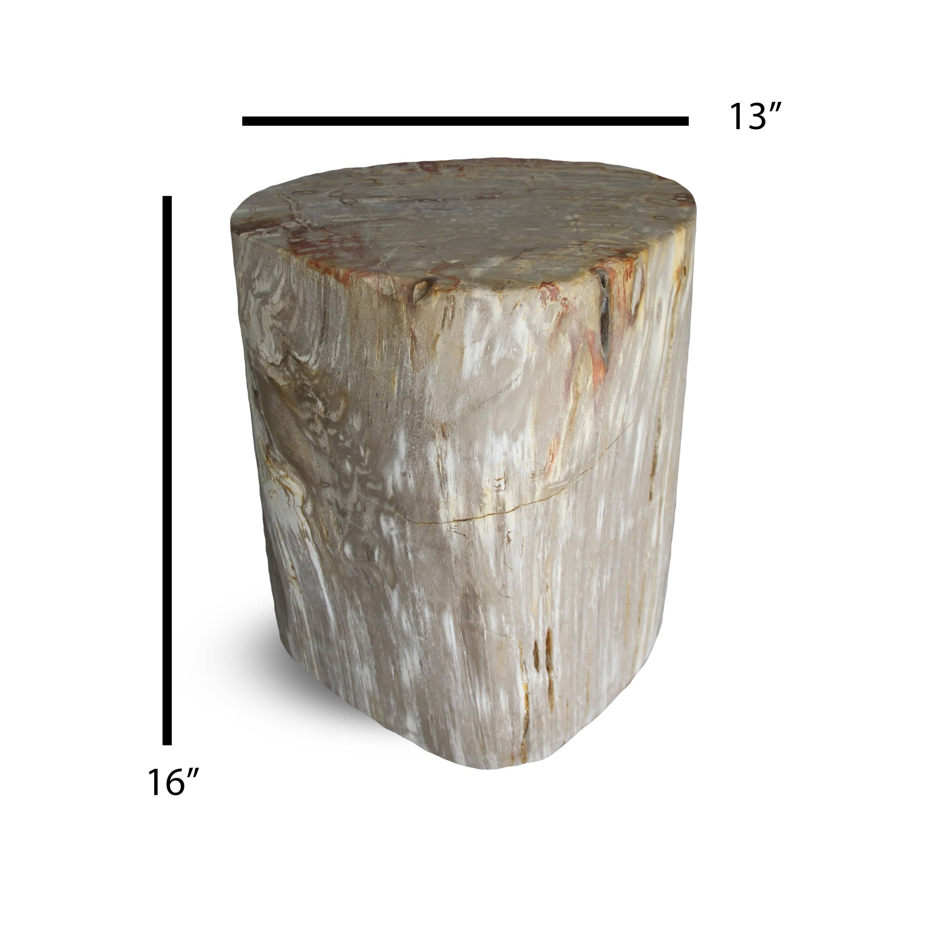Kalifano Petrified Wood Petrified Wood Round Stump / Stool from Indonesia - 16" / 169 lbs PWS3200.005