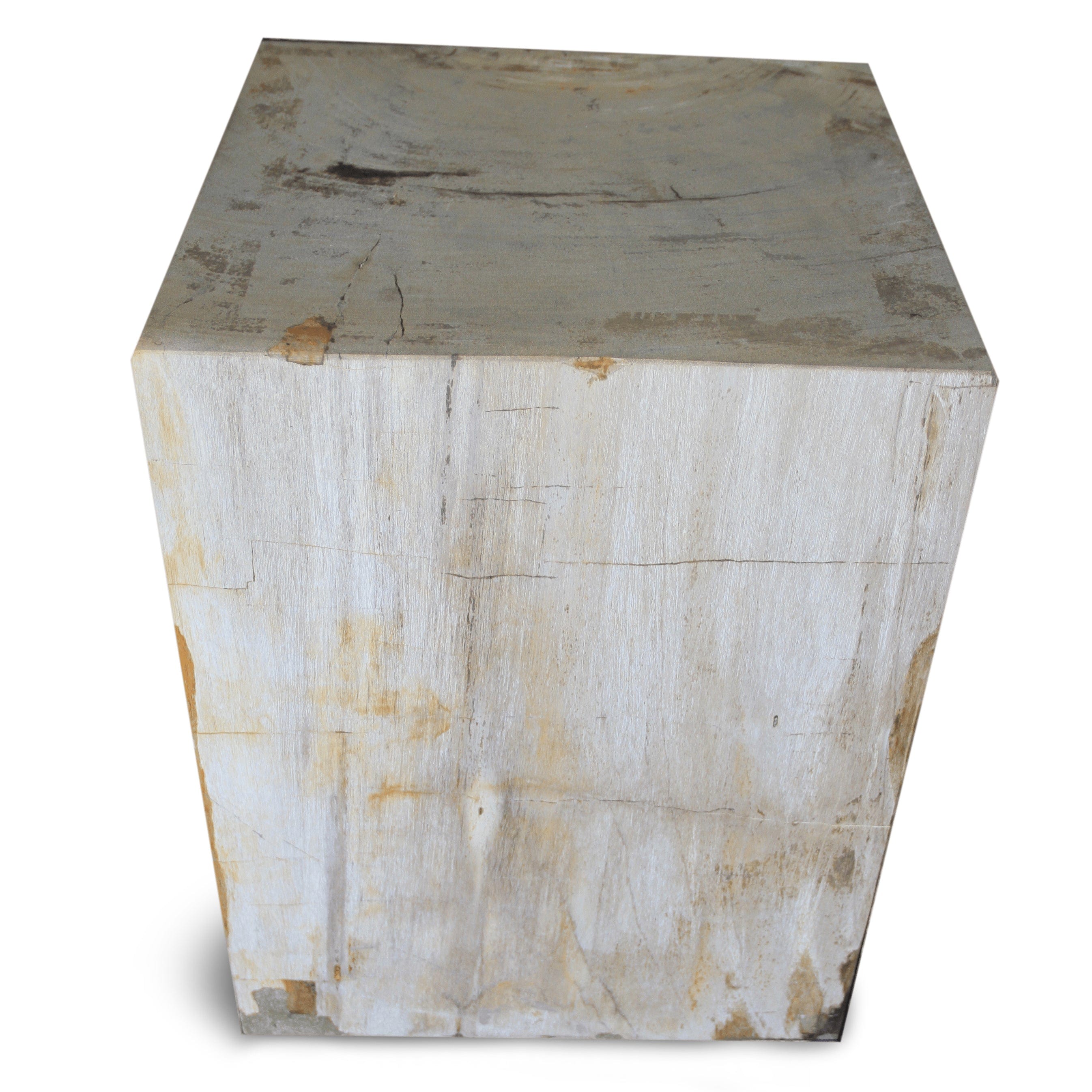 Kalifano Petrified Wood Polished Petrified Wood Square Stump from Indonesia - 18" / 309 lbs PWSS8400.001