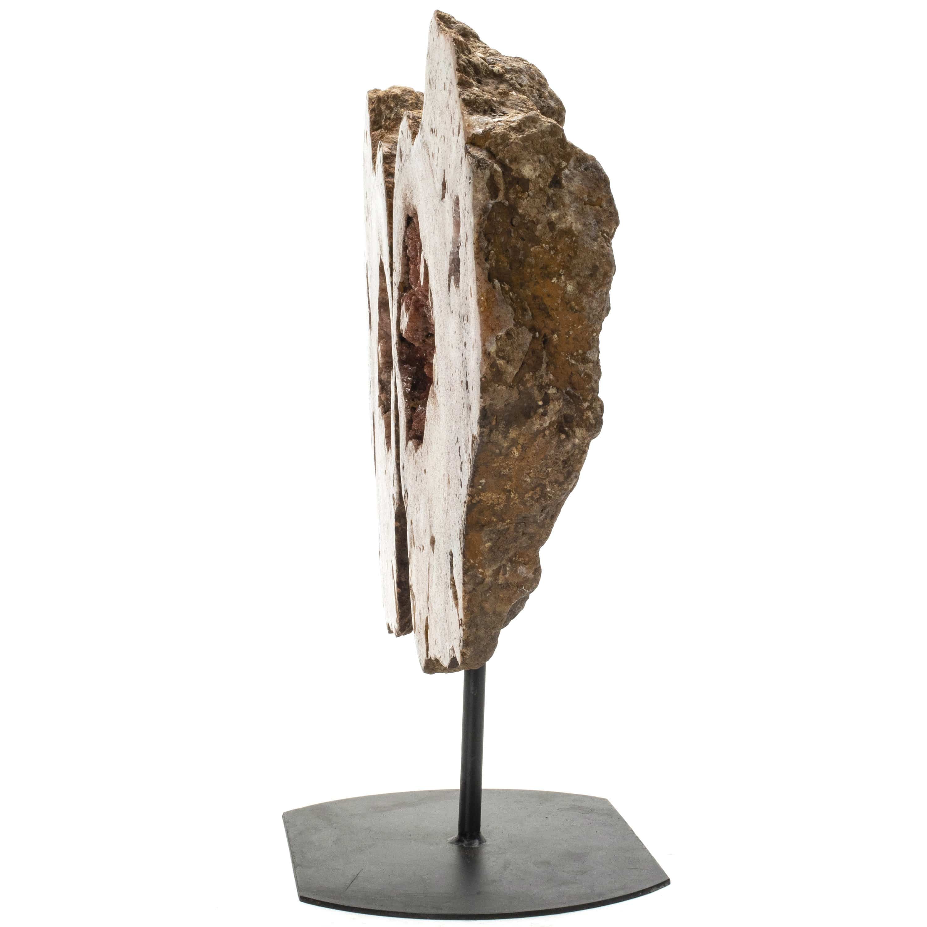 Kalifano Pink Amethyst Natural Brazilian Pink Amethyst on Custom Stand - 18 in / 31 lbs BRA8400.001