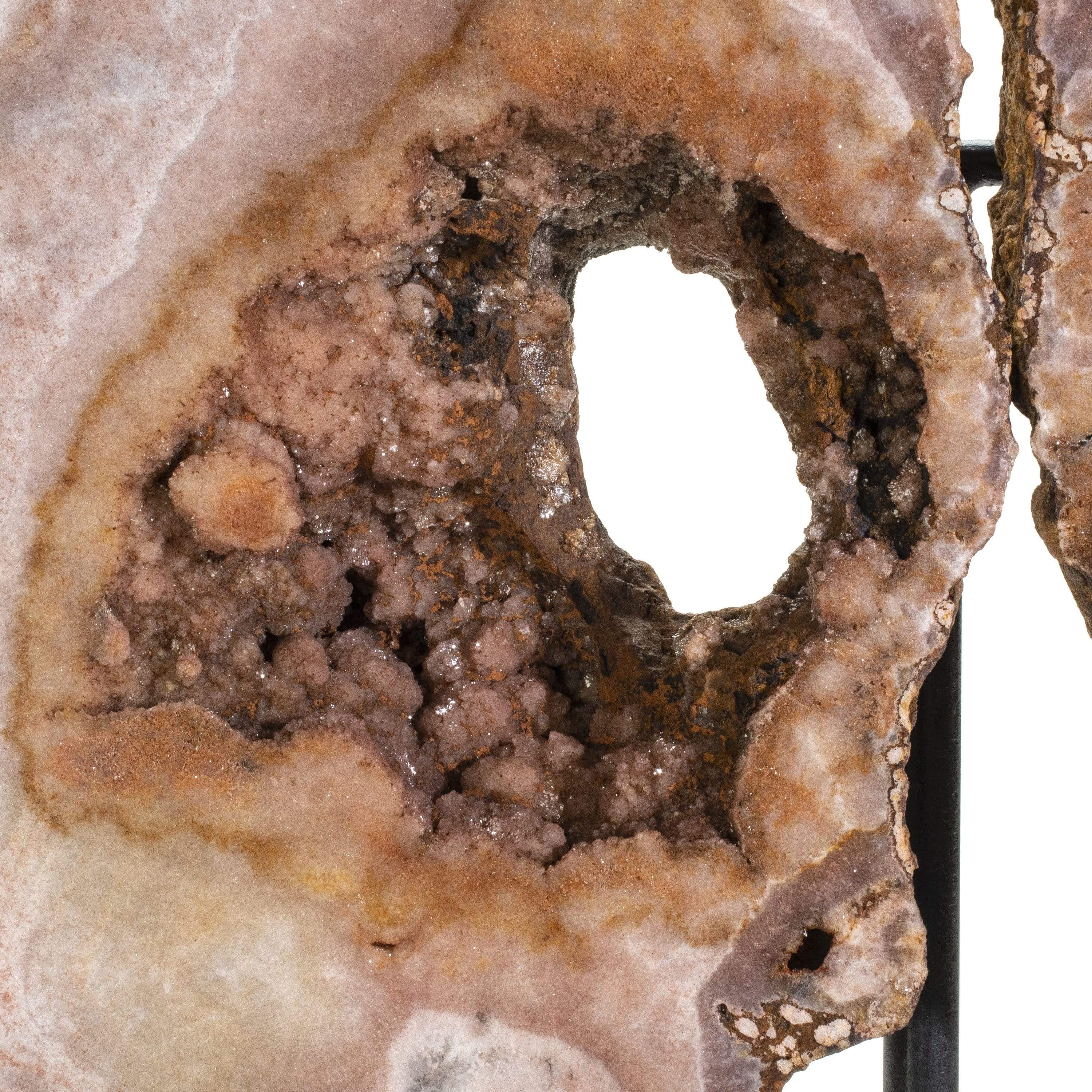 Kalifano Pink Amethyst Natural Brazilian Pink Amethyst on Custom Stand - 18 in / 31 lbs BRA8400.001
