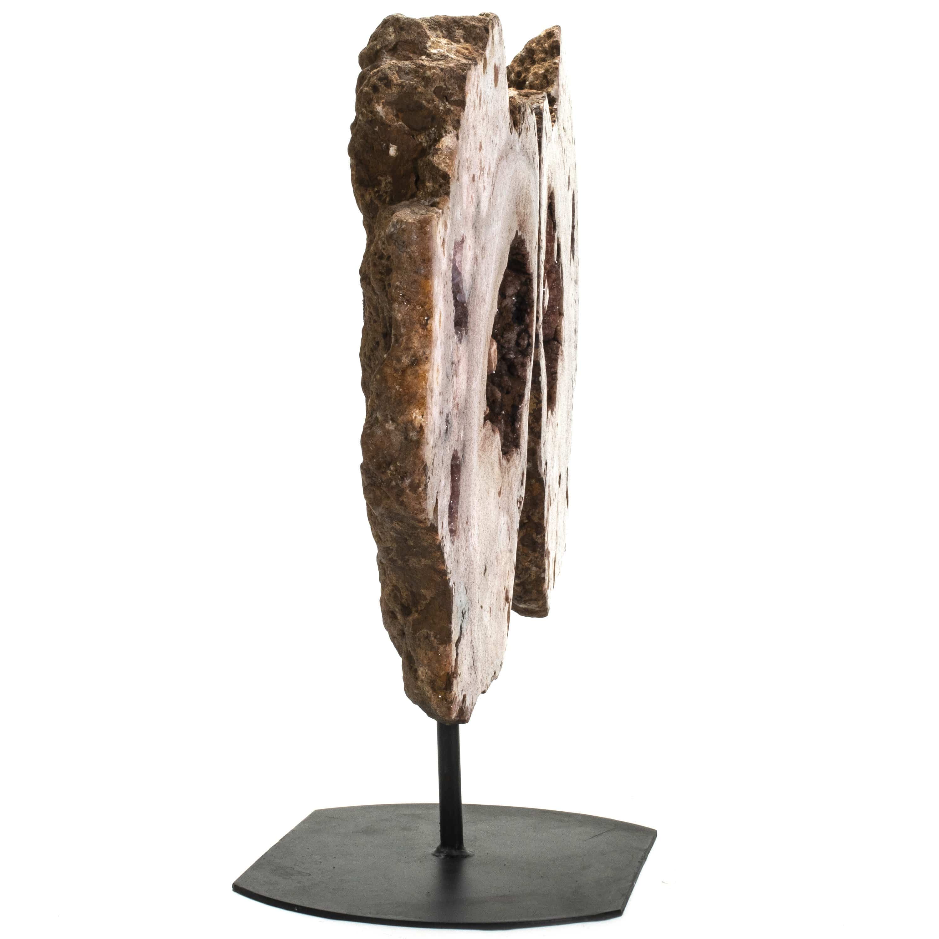 Kalifano Pink Amethyst Natural Brazilian Pink Amethyst on Custom Stand - 18 in / 31 lbs BRA8400.001