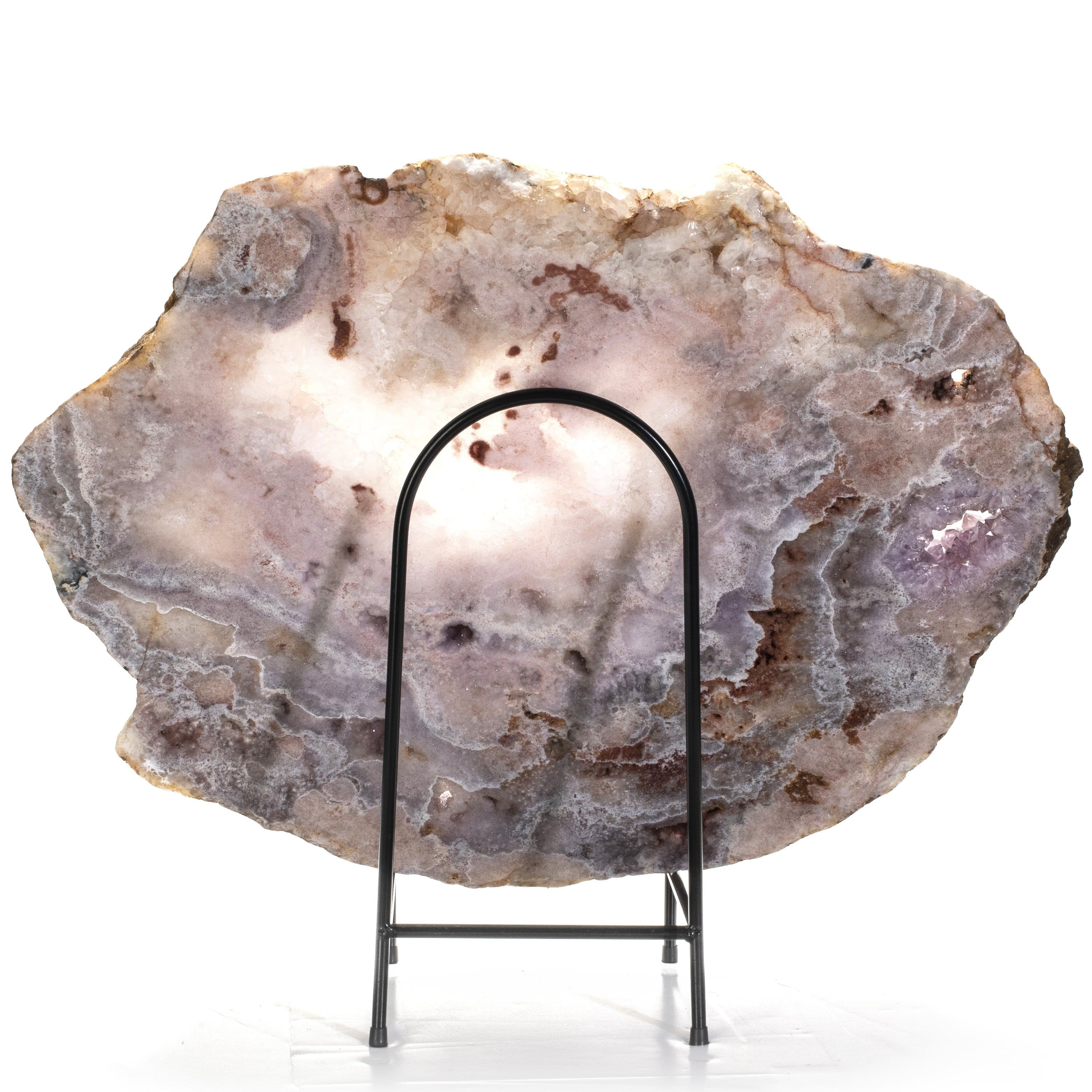 Kalifano Pink Amethyst Natural Brazilian Pink Amethyst Slab - 26 in / 51 lbs BRA8800.001