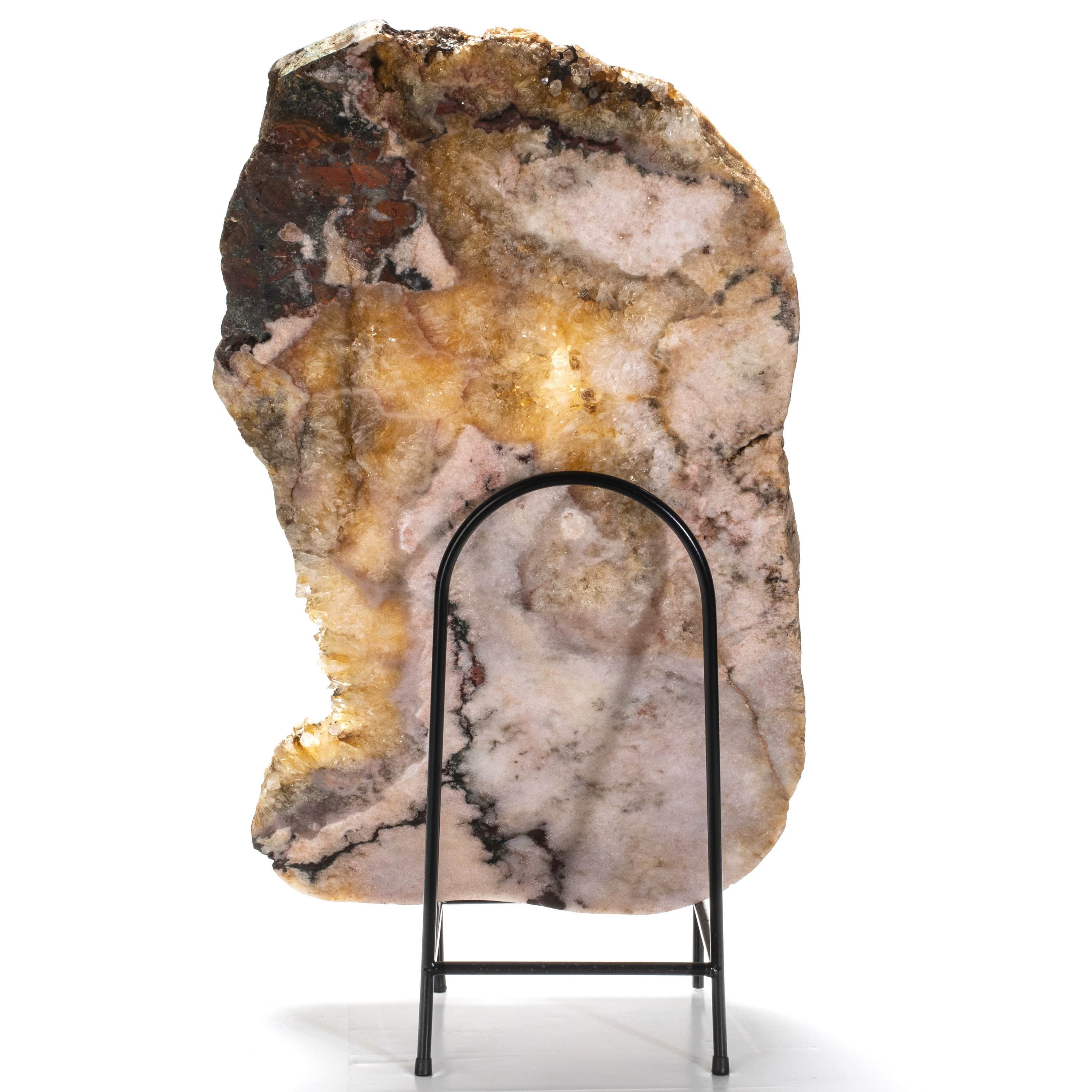 Kalifano Pink Amethyst Natural Brazilian Pink Amethyst Slab - 28 in / 37 lbs BRA7200.001