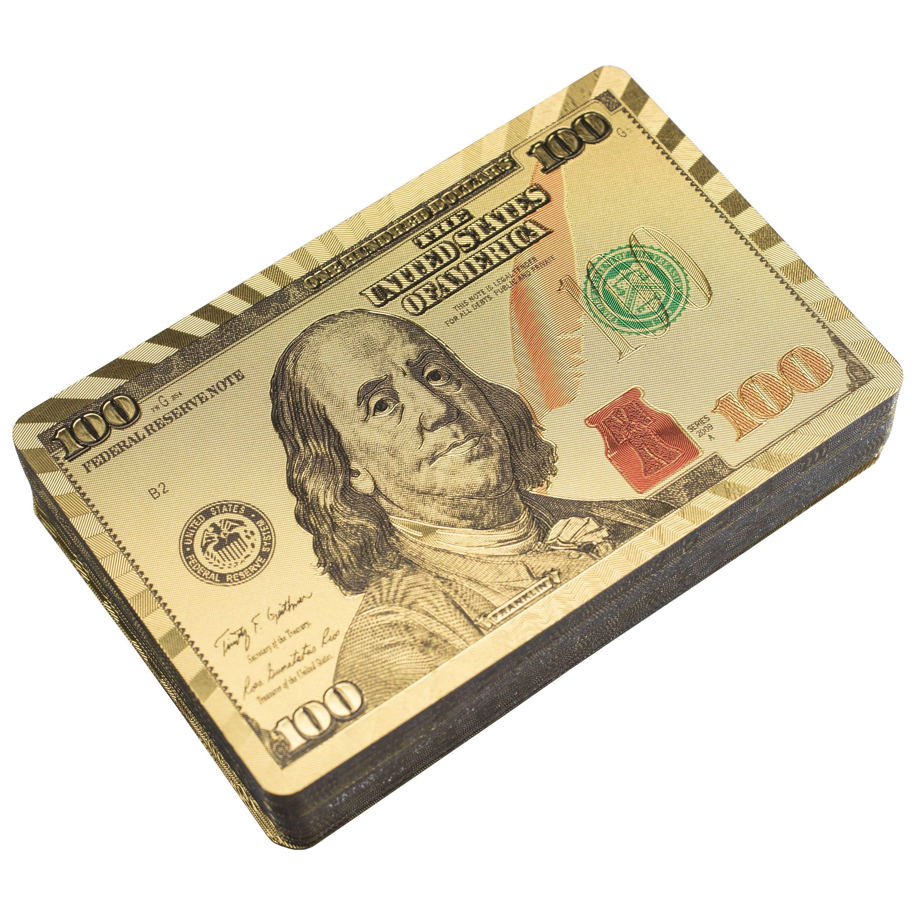 Kalifano Playing Cards $100 Gold Playing Cards GPC-100