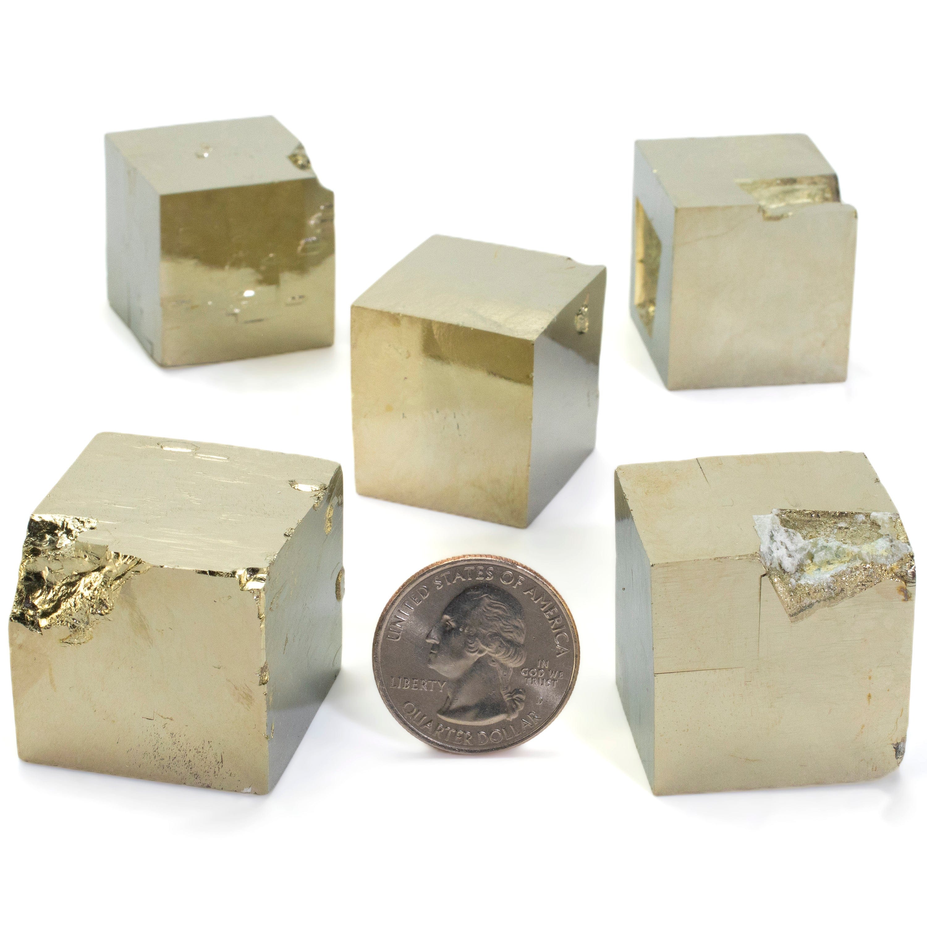 Kalifano Pyrite Natural Pyrite Cube from Spain - 1.2" / 125g SPC180