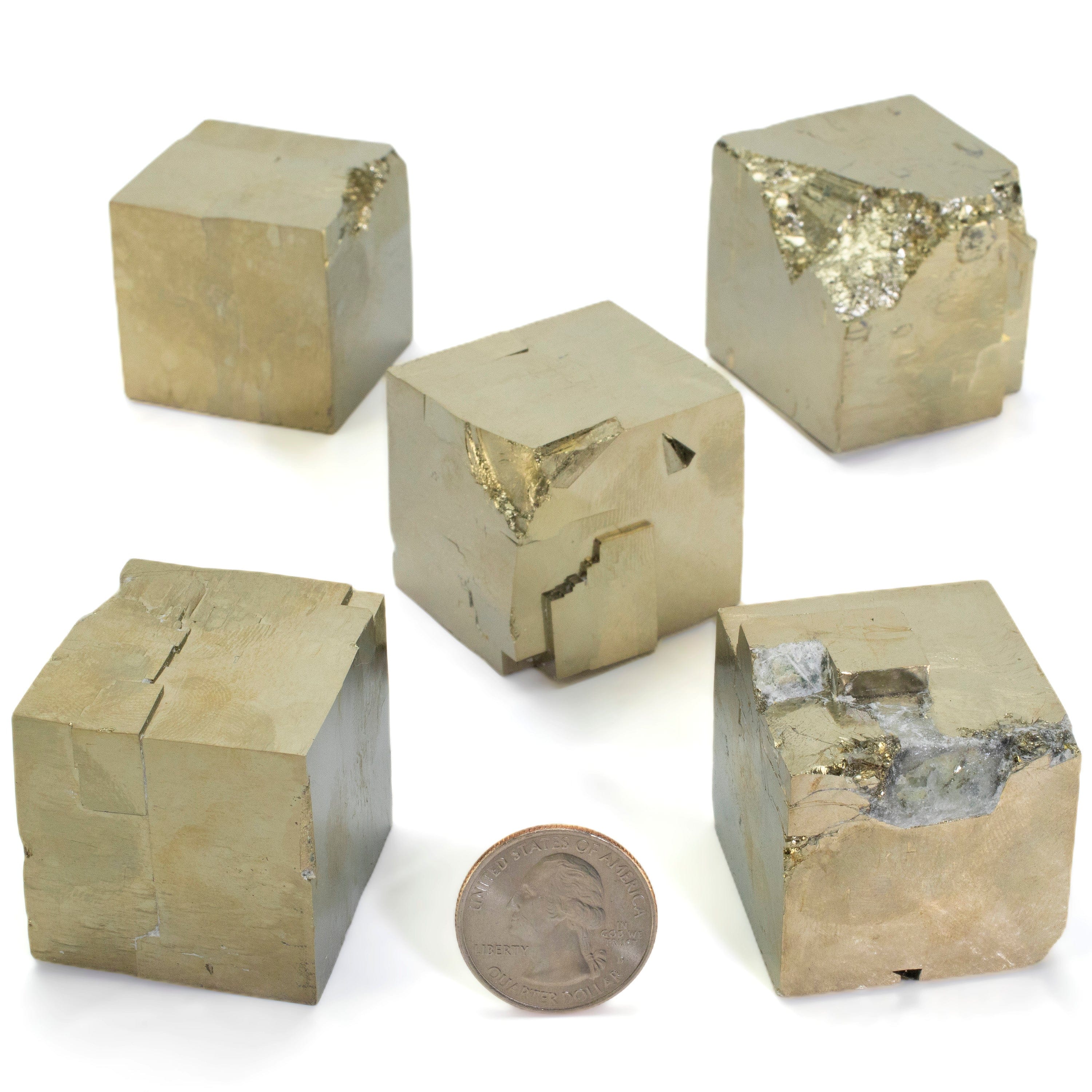 Kalifano Pyrite Natural Pyrite Cube from Spain - 1.5" / 240g SPC360