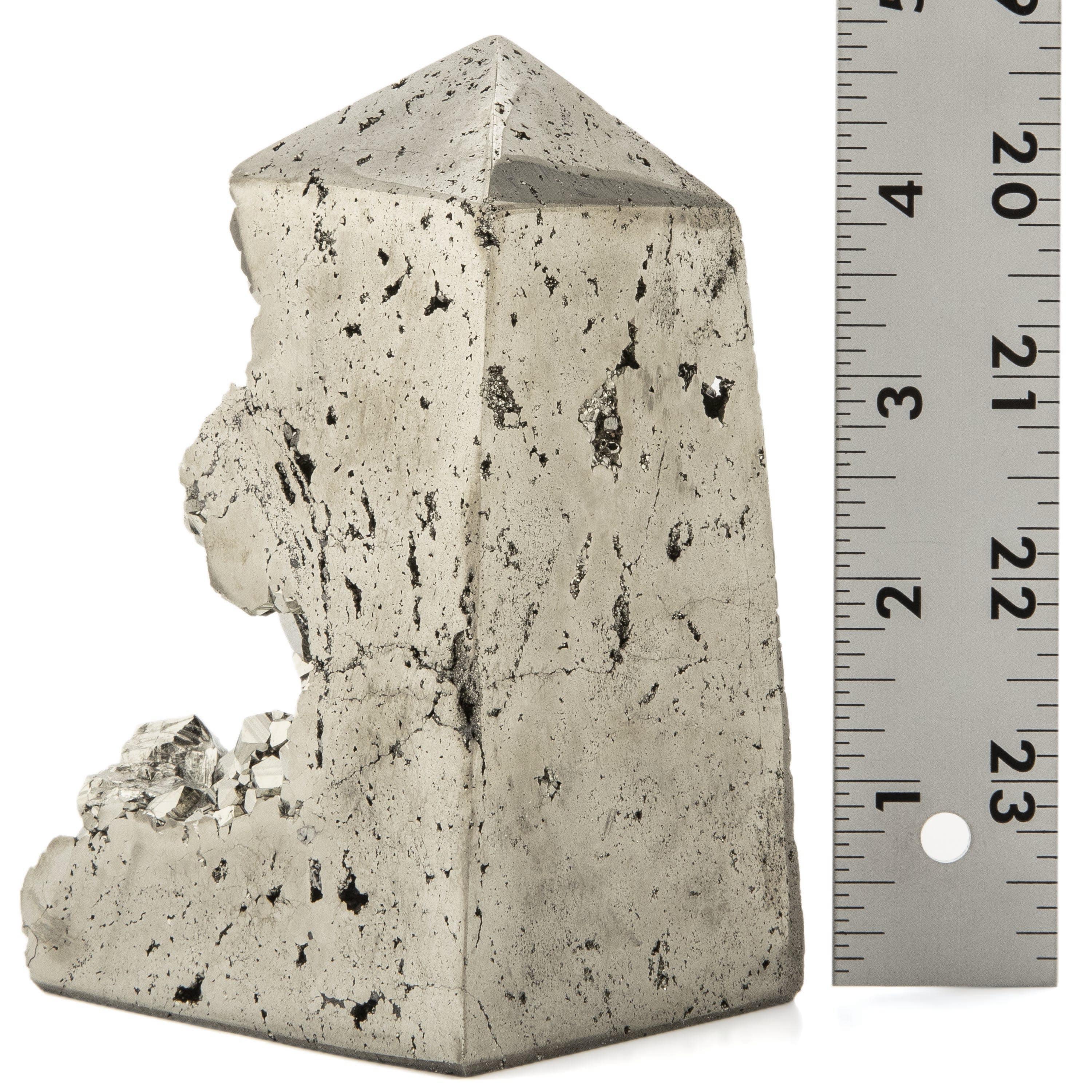 Kalifano Pyrite Pyrite Obelisk Carving 5" / 1,390 grams OB2400-PC.001