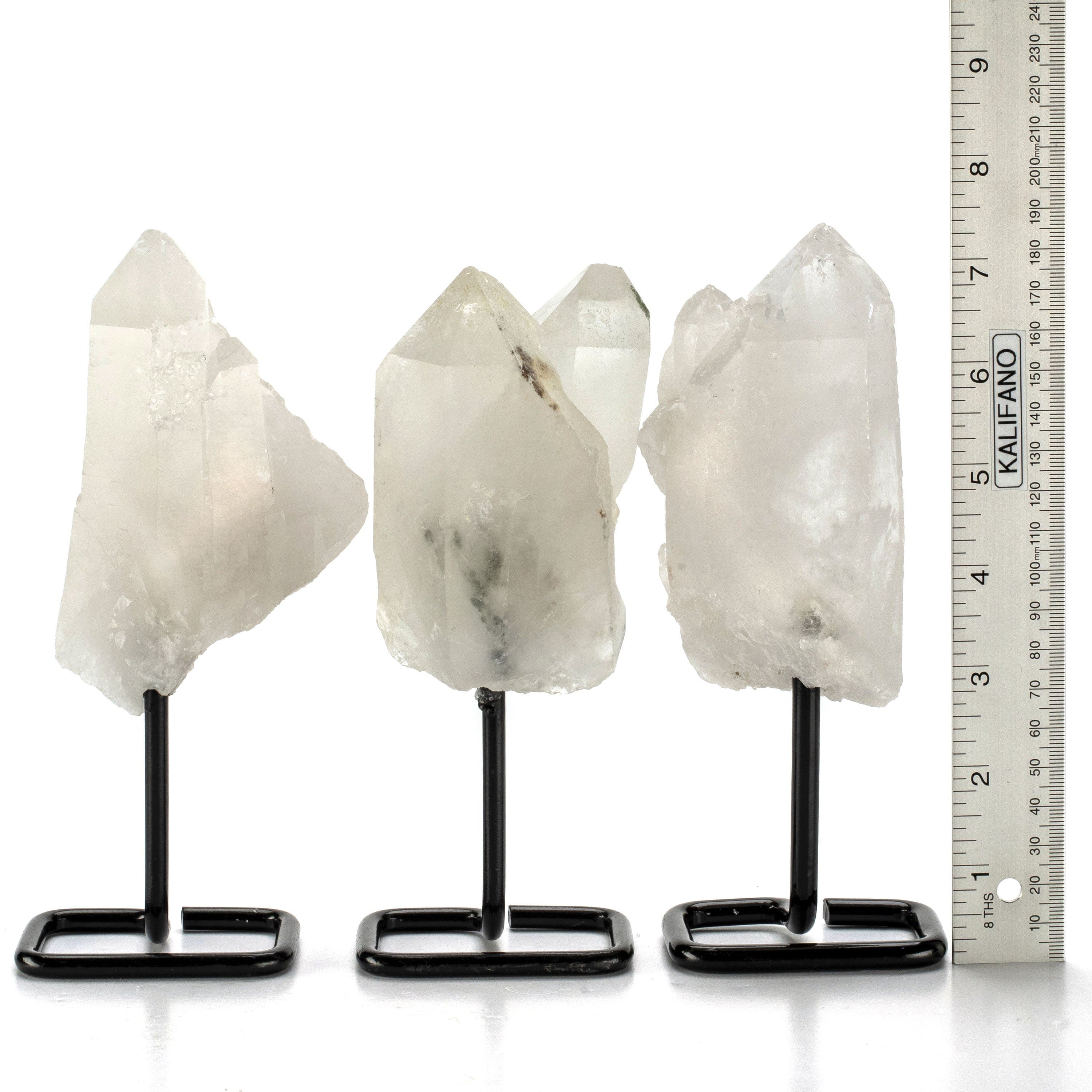 Kalifano Quartz Brazilian Clear Quartz Point on Stand - 1.5 lbs QCP300